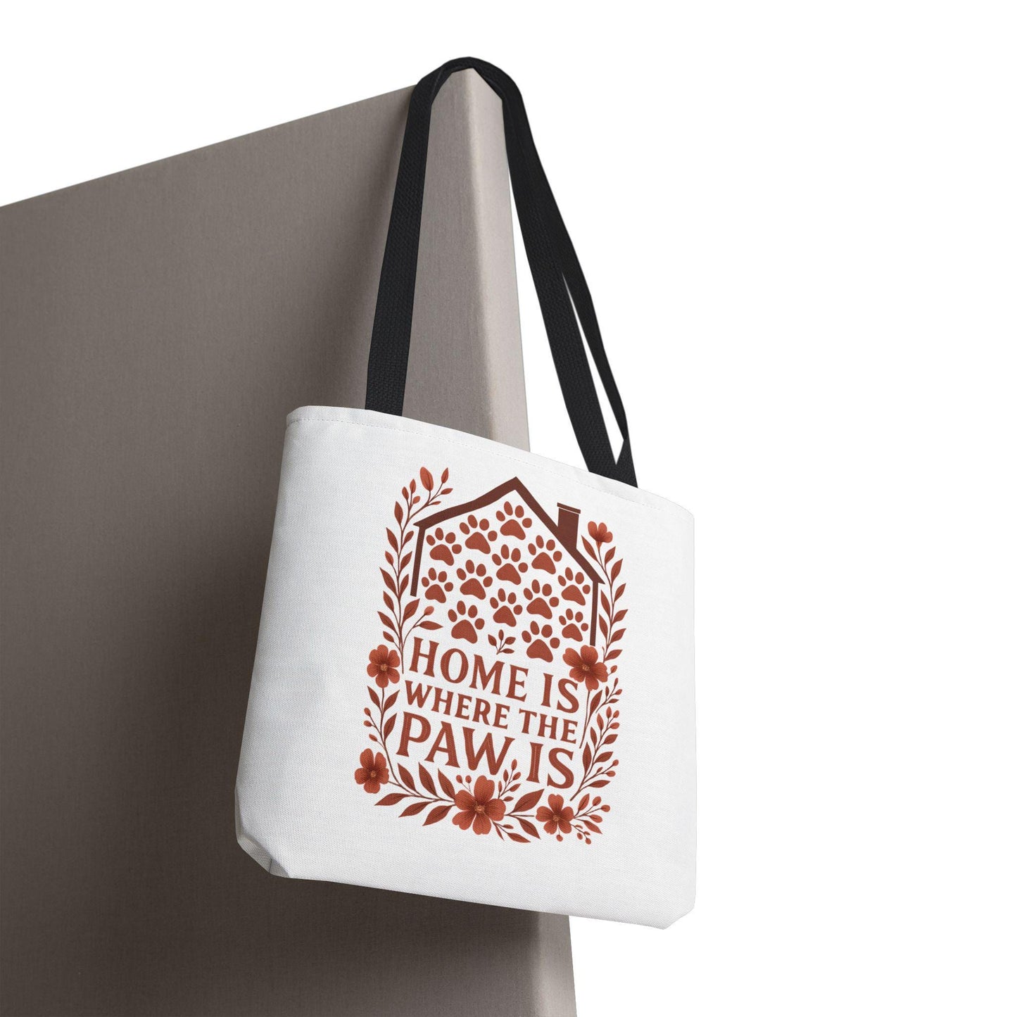 Home is Where the Paw Is Tote Bag: Floral Pet Lover Accessory