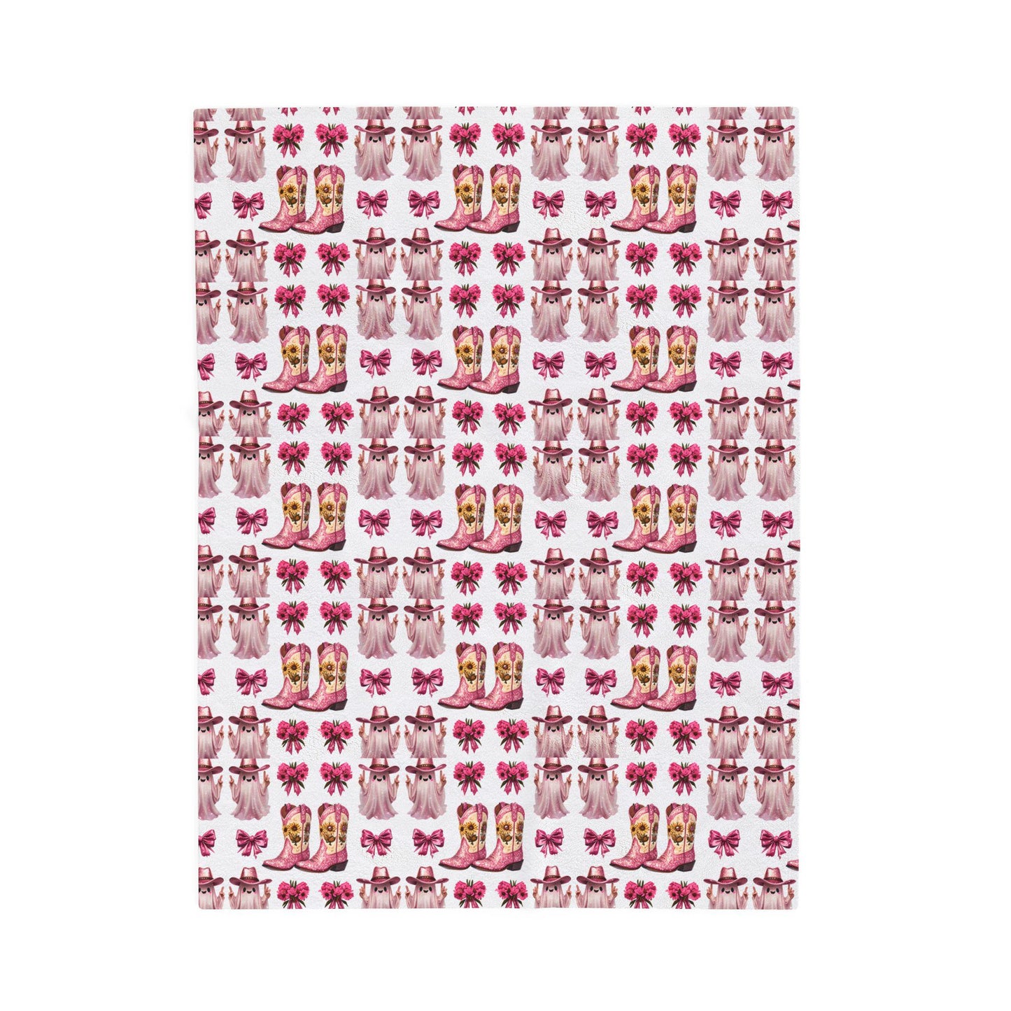 Pink Western Plush Blanket: Glam Cowgirl Home Decor Throw