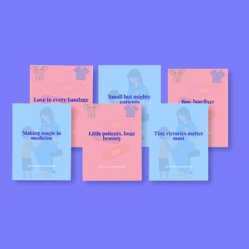Pediatric Nurse Quote Templates: Canva Editable Social Media Bundle (PDF Download)