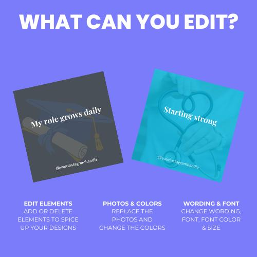 Nurse Graduation Quotes: 100 Editable Canva Templates (PDF Download