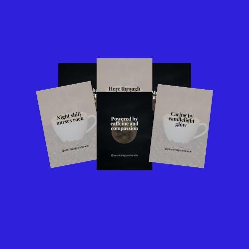 Night Shift Nurse Quote Templates: Editable Canva Designs (PDF Download)