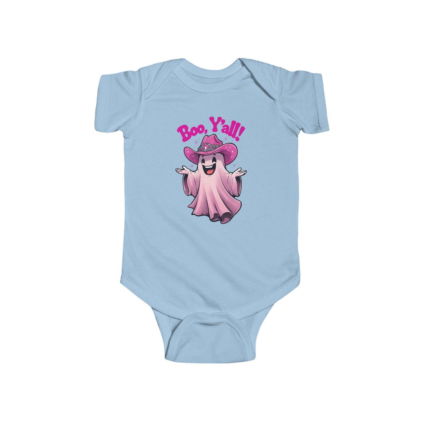 Boo Y'all Ghost Infant Bodysuit, Halloween Baby Outfit, Cute Baby Costume, Trick or Treat Onesie, Ghost Baby Clothes