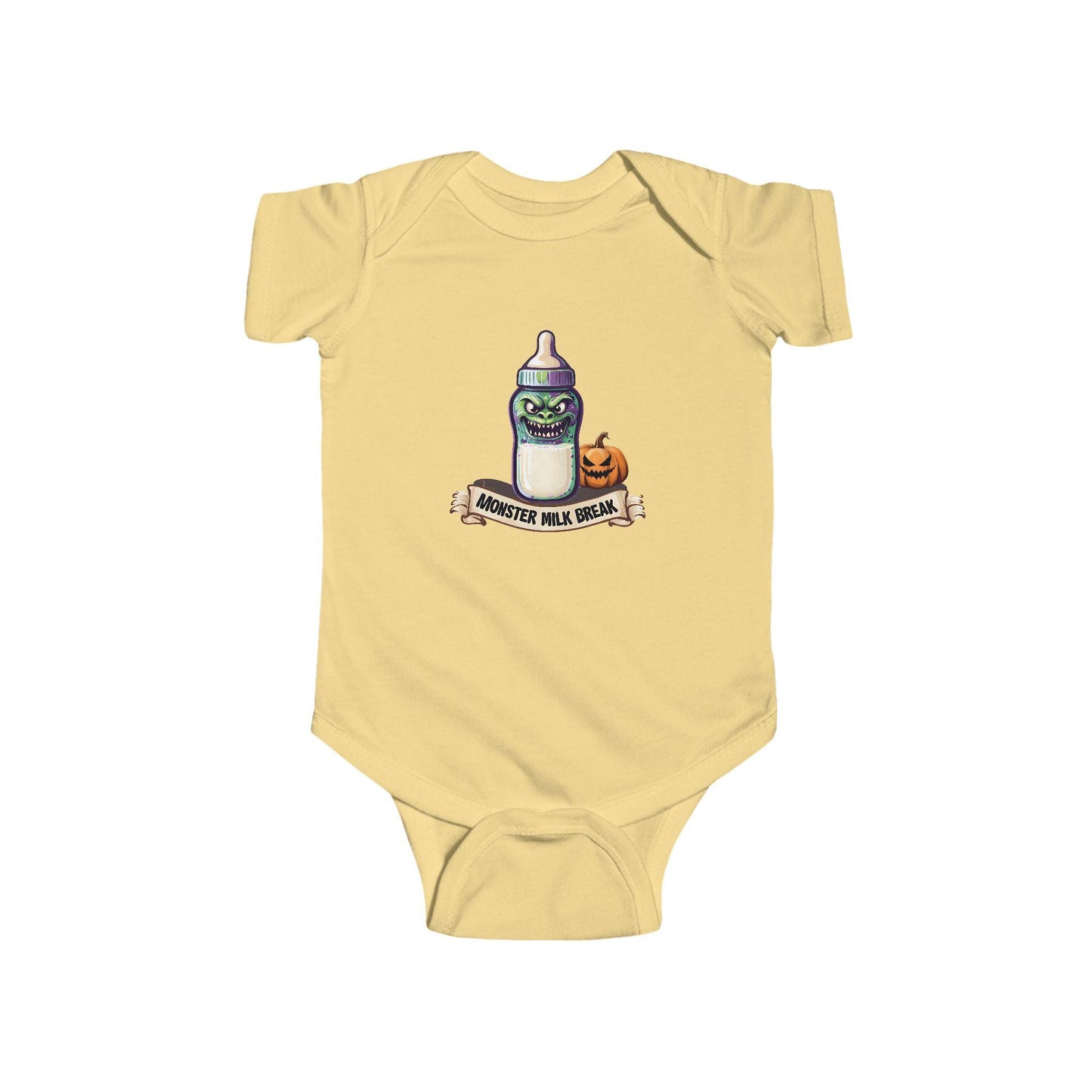 Funny Halloween Infant Bodysuit: Monster Milk Break Outfit