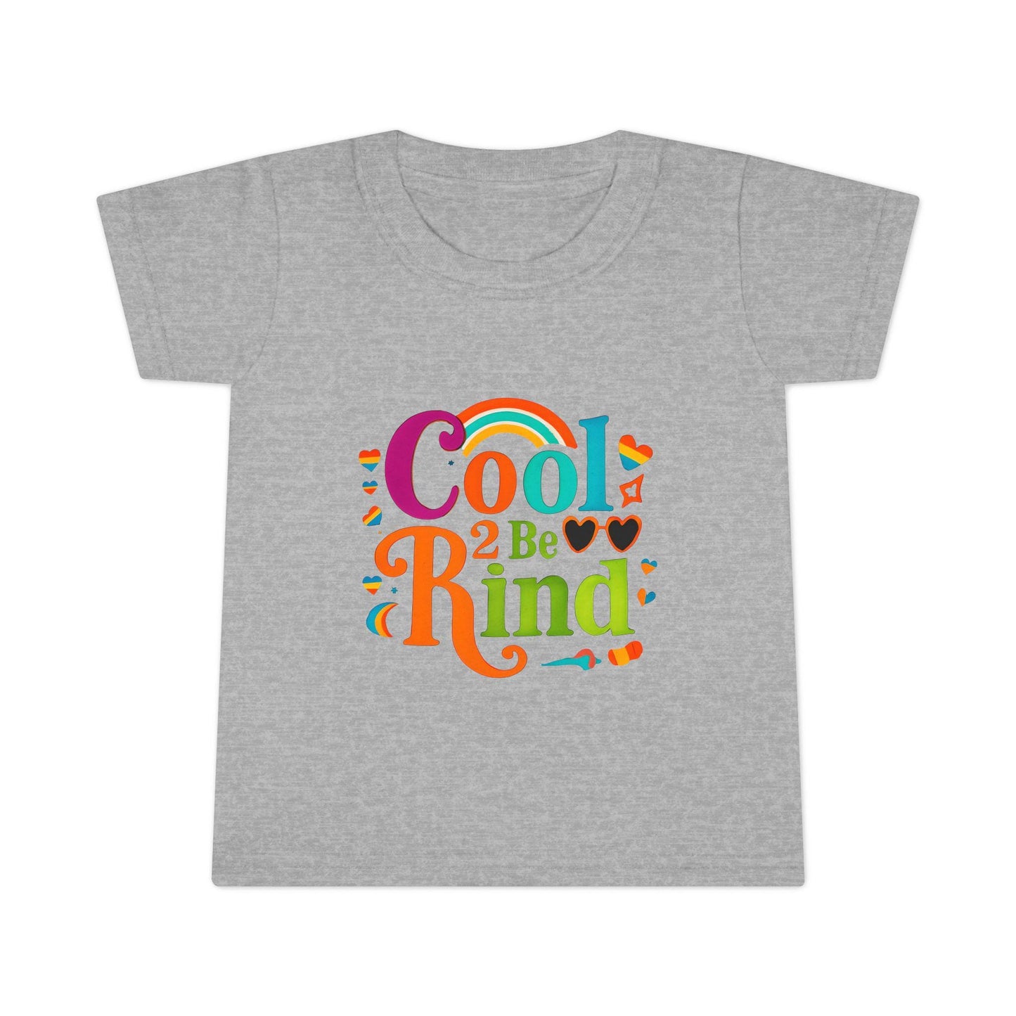 Colorful Cool 2 Be Kind Toddler T-shirt, Youth Shirt, Kids Gift, Playdate Outfit, Fun Summer Tee, Birthday, Everyday Wear