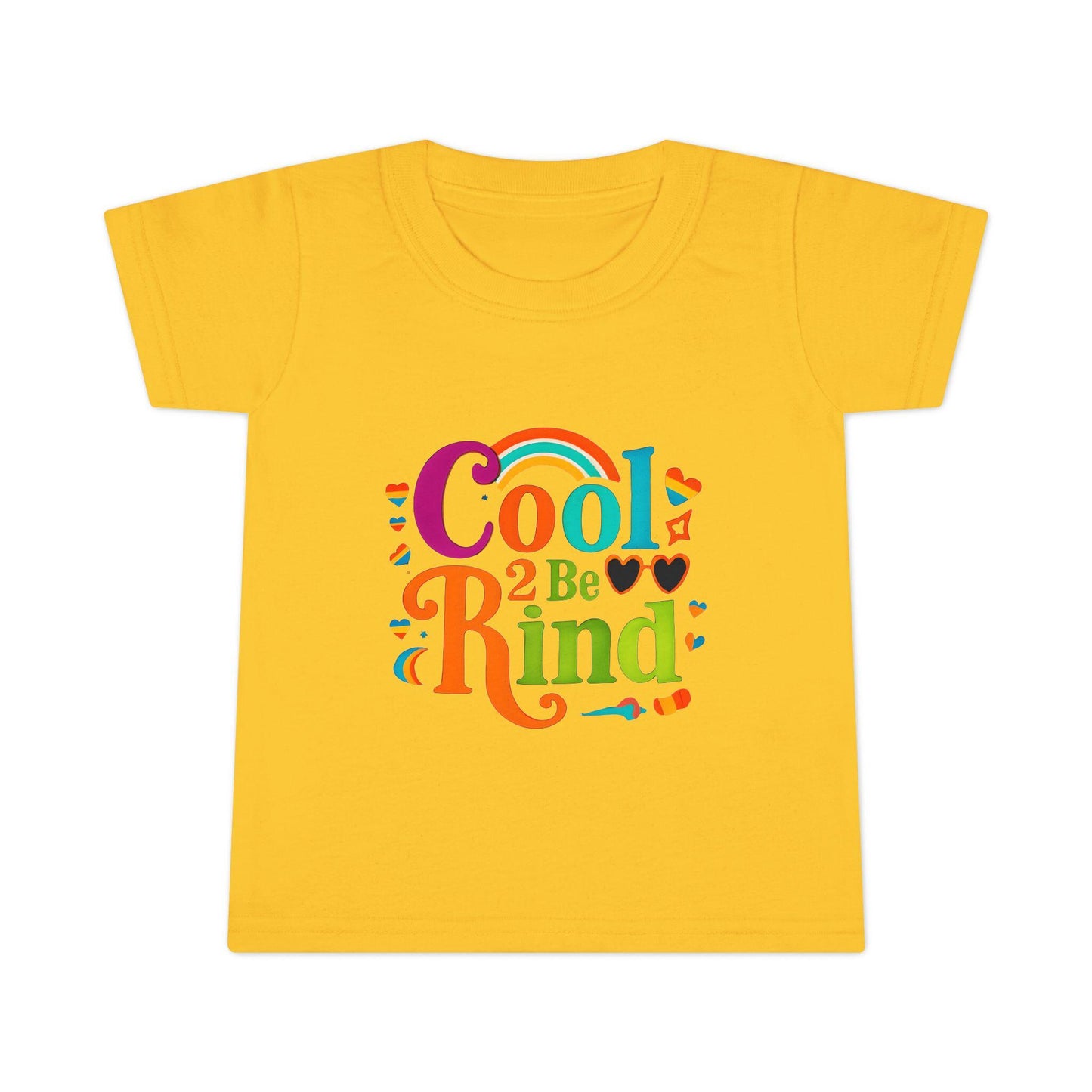 Colorful Cool 2 Be Kind Toddler T-shirt, Youth Shirt, Kids Gift, Playdate Outfit, Fun Summer Tee, Birthday, Everyday Wear