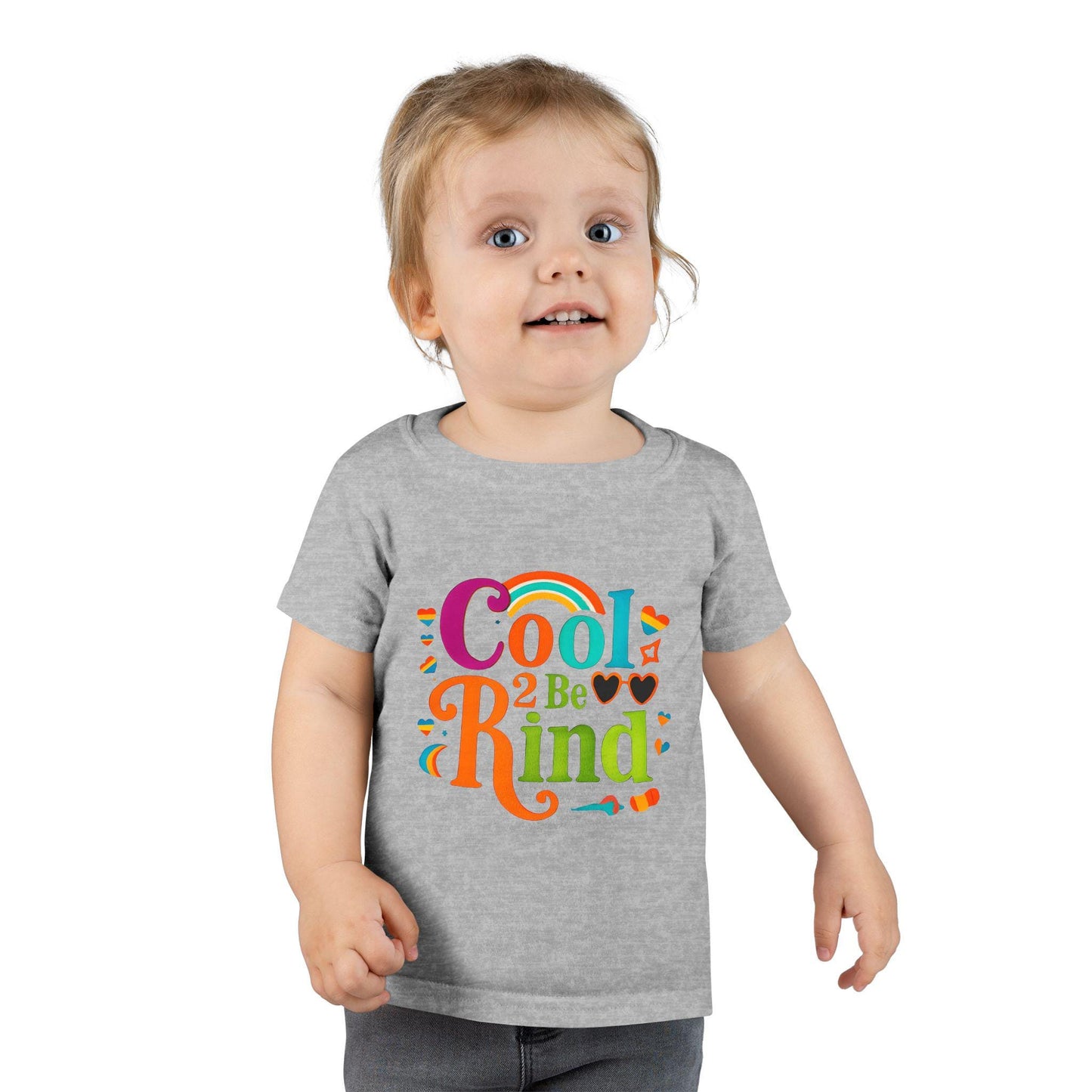 Colorful Cool 2 Be Kind Toddler T-shirt, Youth Shirt, Kids Gift, Playdate Outfit, Fun Summer Tee, Birthday, Everyday Wear