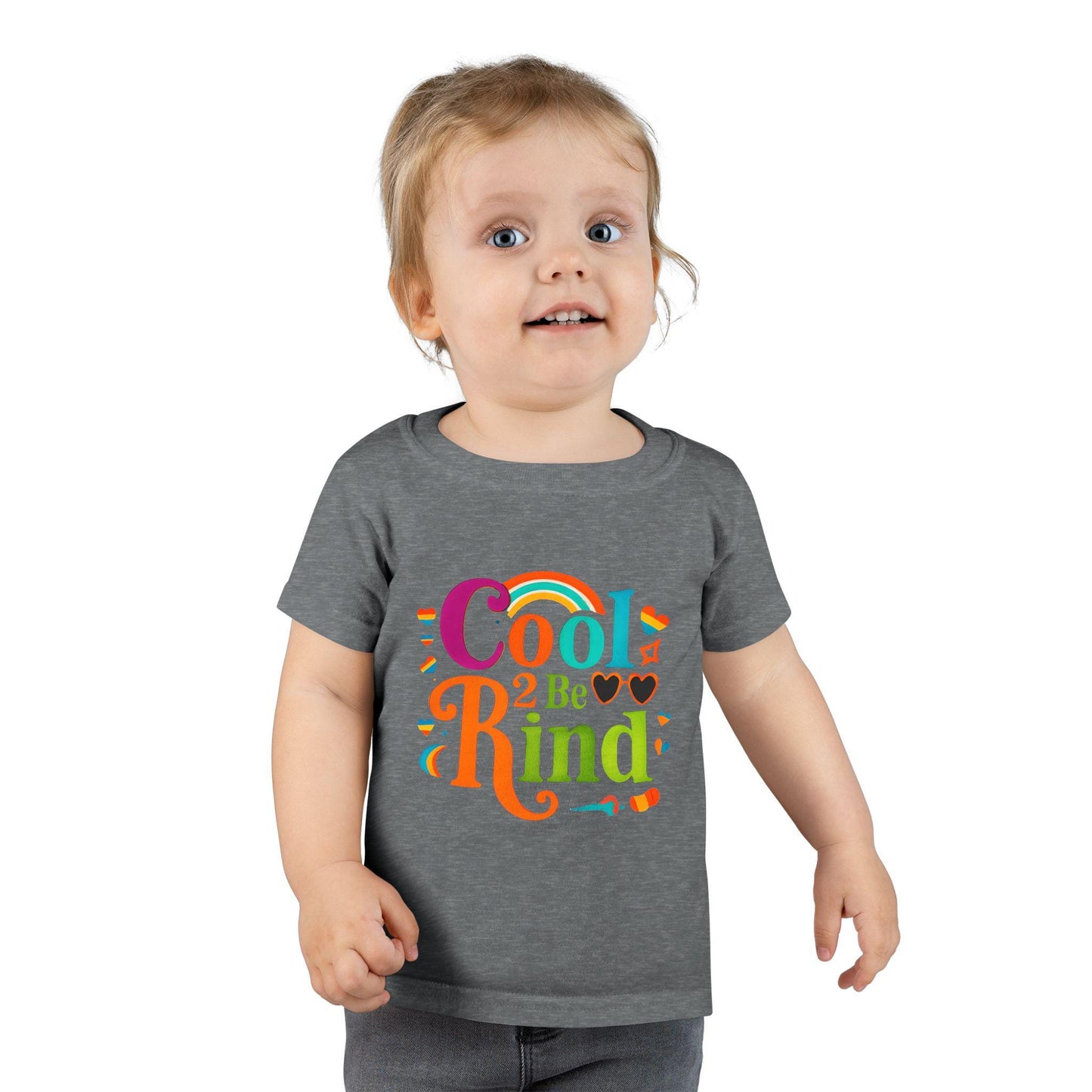 Colorful Cool 2 Be Kind Toddler T-shirt, Youth Shirt, Kids Gift, Playdate Outfit, Fun Summer Tee, Birthday, Everyday Wear