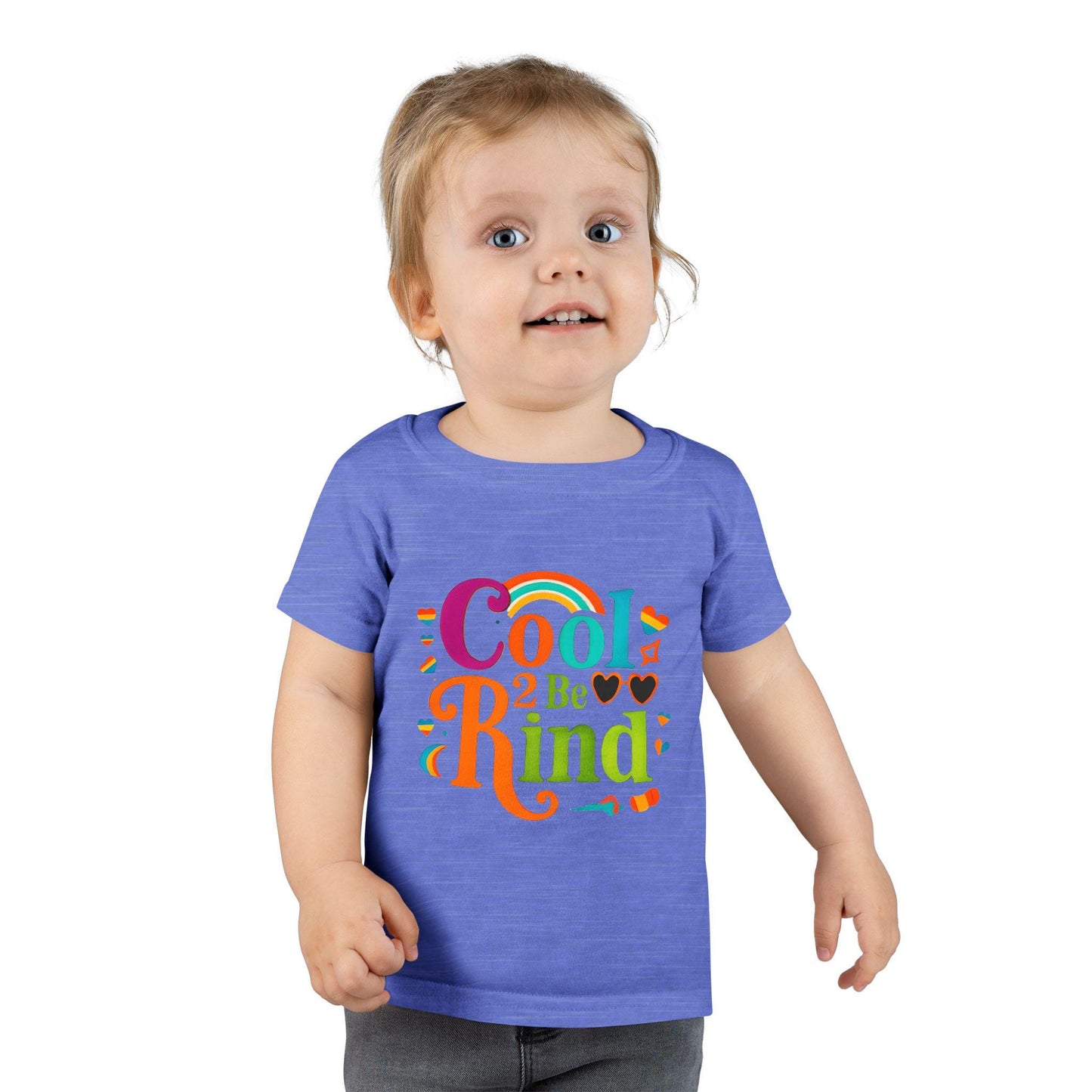 Colorful Cool 2 Be Kind Toddler T-shirt, Youth Shirt, Kids Gift, Playdate Outfit, Fun Summer Tee, Birthday, Everyday Wear