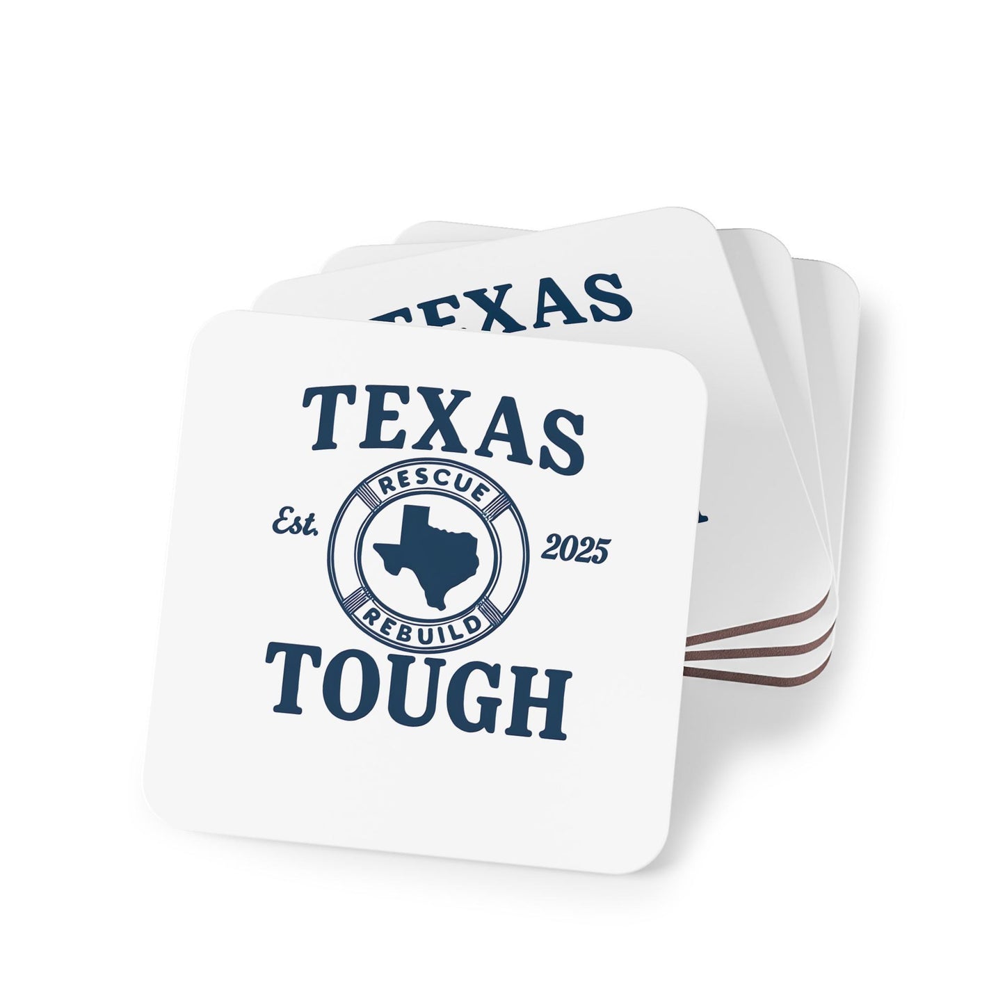 Coasters, Texas Tough Rescue and Rebuild design - strength through tragedy, Drink Coasters, Home Decor, Housewarming Gift, Texas Pride,