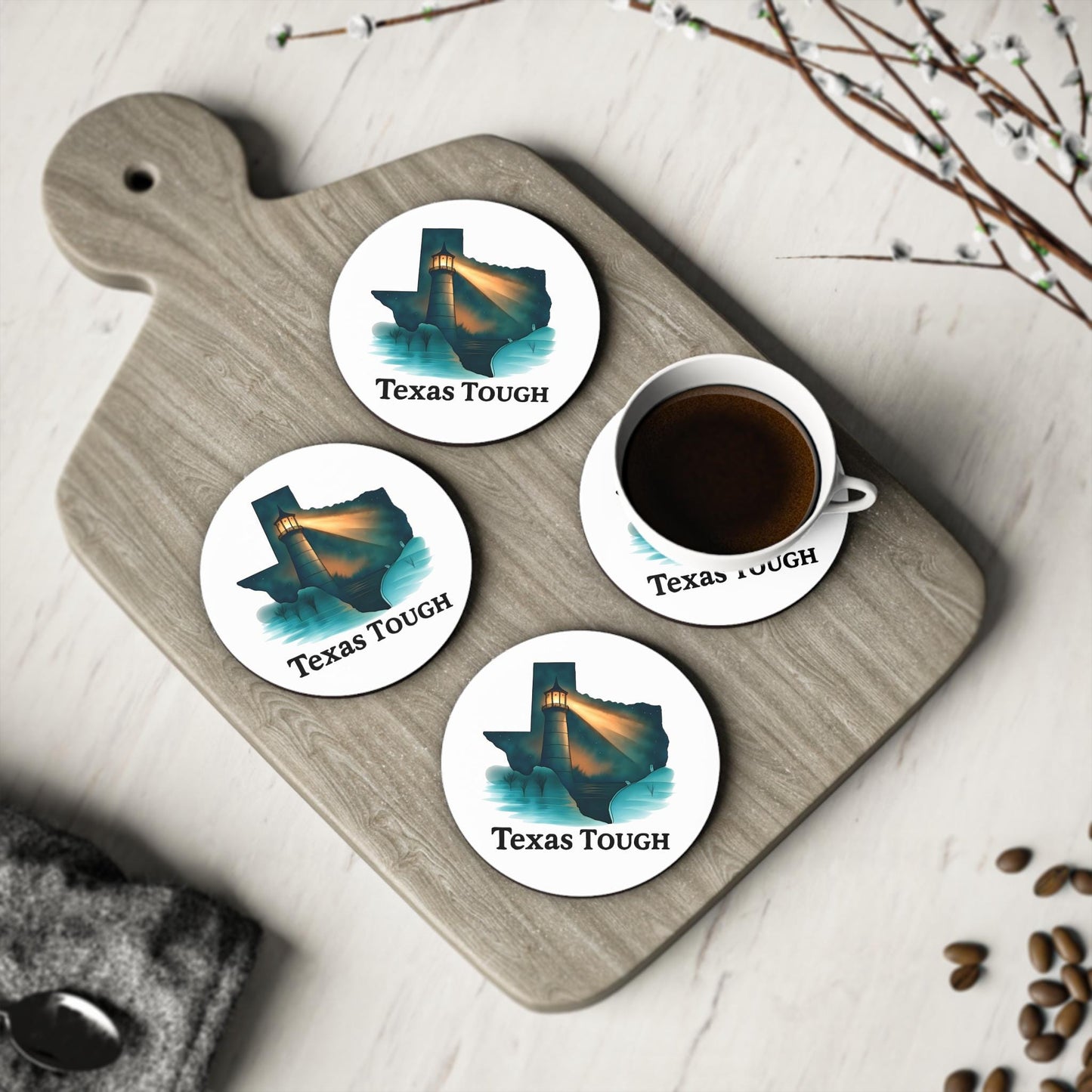 Texas Lighthouse Coasters: Coastal Home Decor, Lone Star Pride