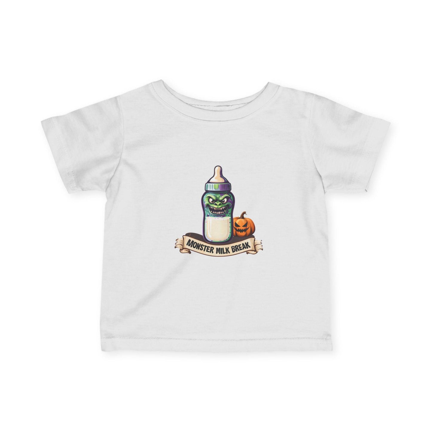 Monster Milk Baby Tee: Halloween Trick or Treat Infant Shirt