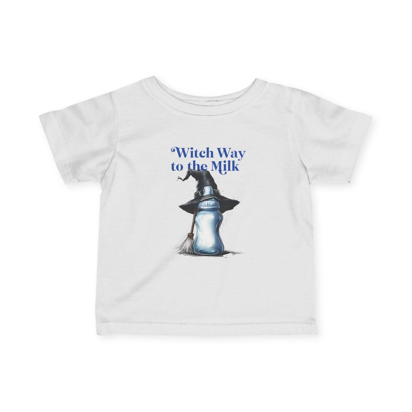 Adorable Infant Jersey Tee - "Witch Way to the Milk" - Perfect for Halloween, Baby Showers, Toddler Tees, Unique Gifts, Cute Outfits