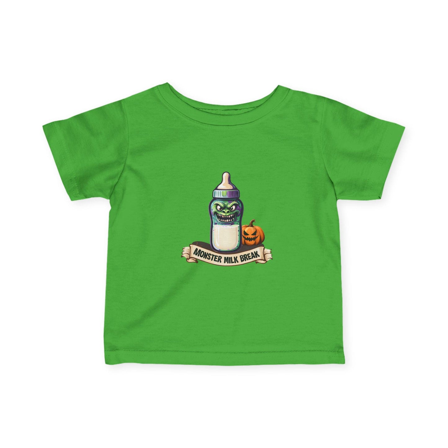 Monster Milk Baby Tee: Halloween Trick or Treat Infant Shirt
