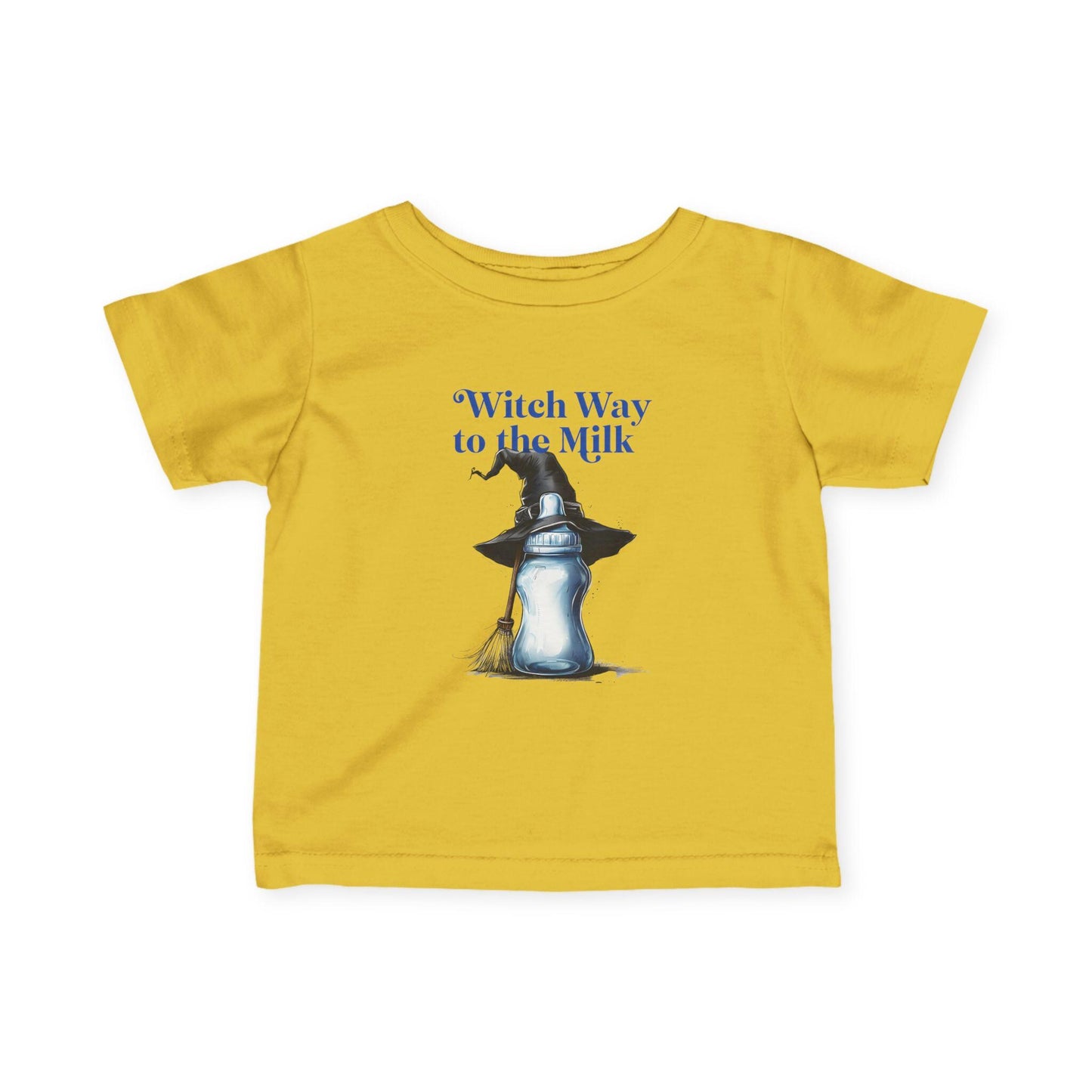 Adorable Infant Jersey Tee - "Witch Way to the Milk" - Perfect for Halloween, Baby Showers, Toddler Tees, Unique Gifts, Cute Outfits