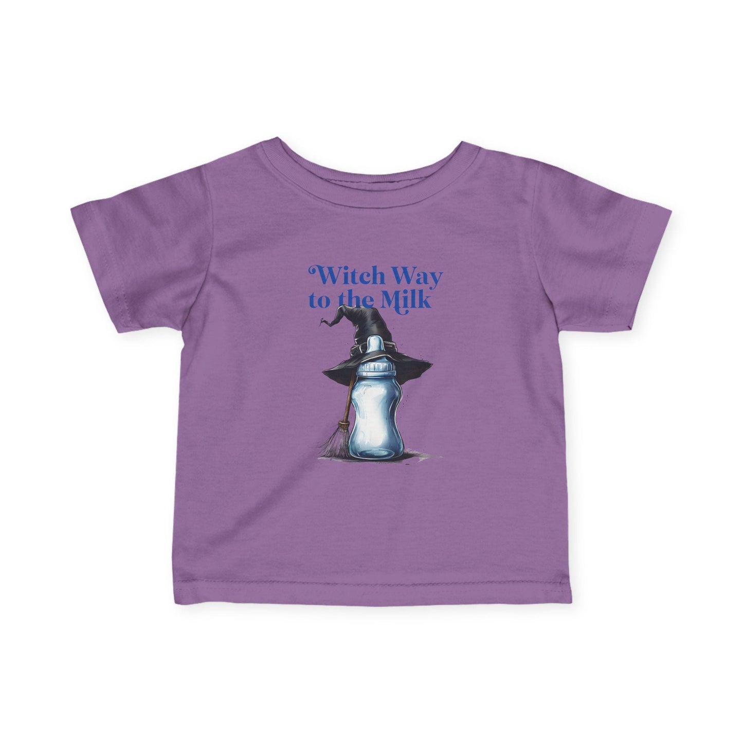 Adorable Infant Jersey Tee - "Witch Way to the Milk" - Perfect for Halloween, Baby Showers, Toddler Tees, Unique Gifts, Cute Outfits