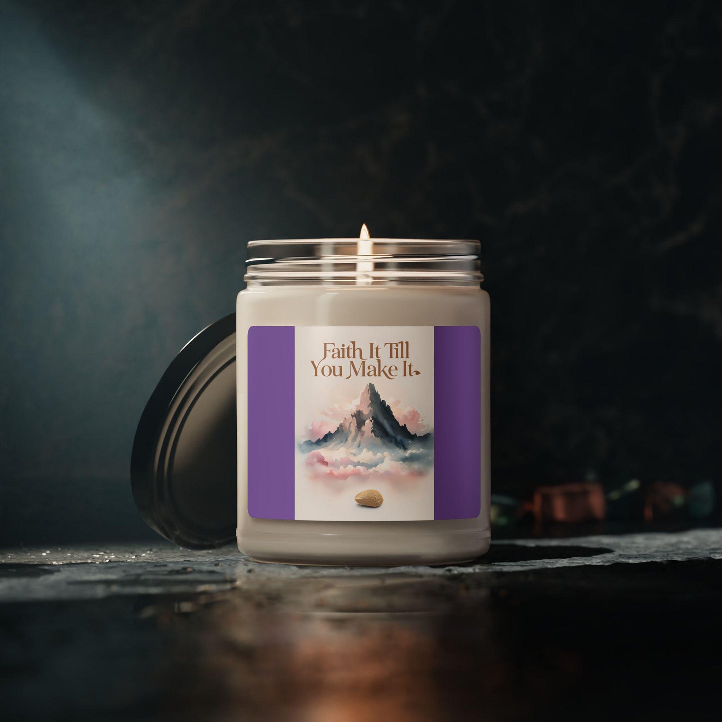 Inspirational Scented Soy Candle: Faith It Till You Make It, Positive Vibes