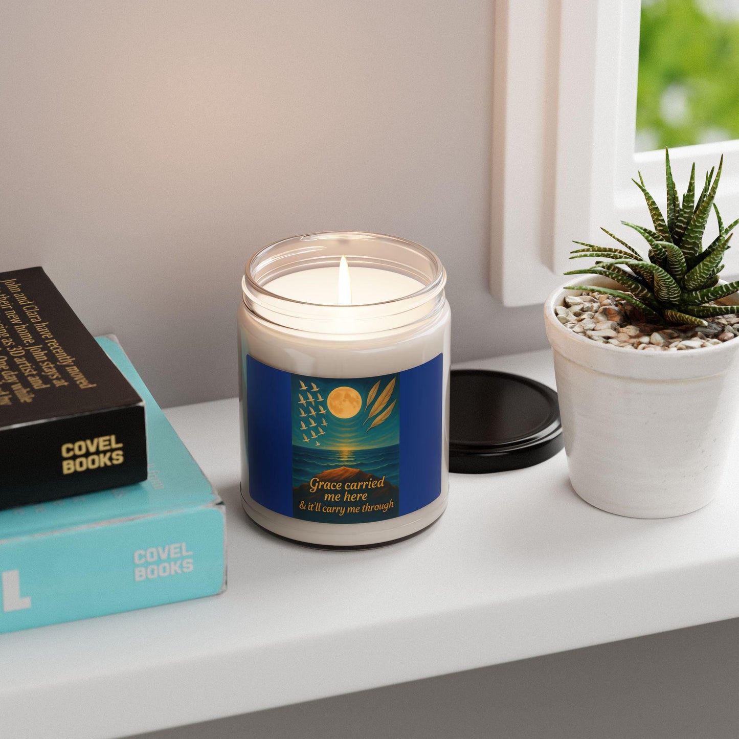 Serenity Scented Soy Candle: Aromatherapy Home Decor, Relaxing Gift