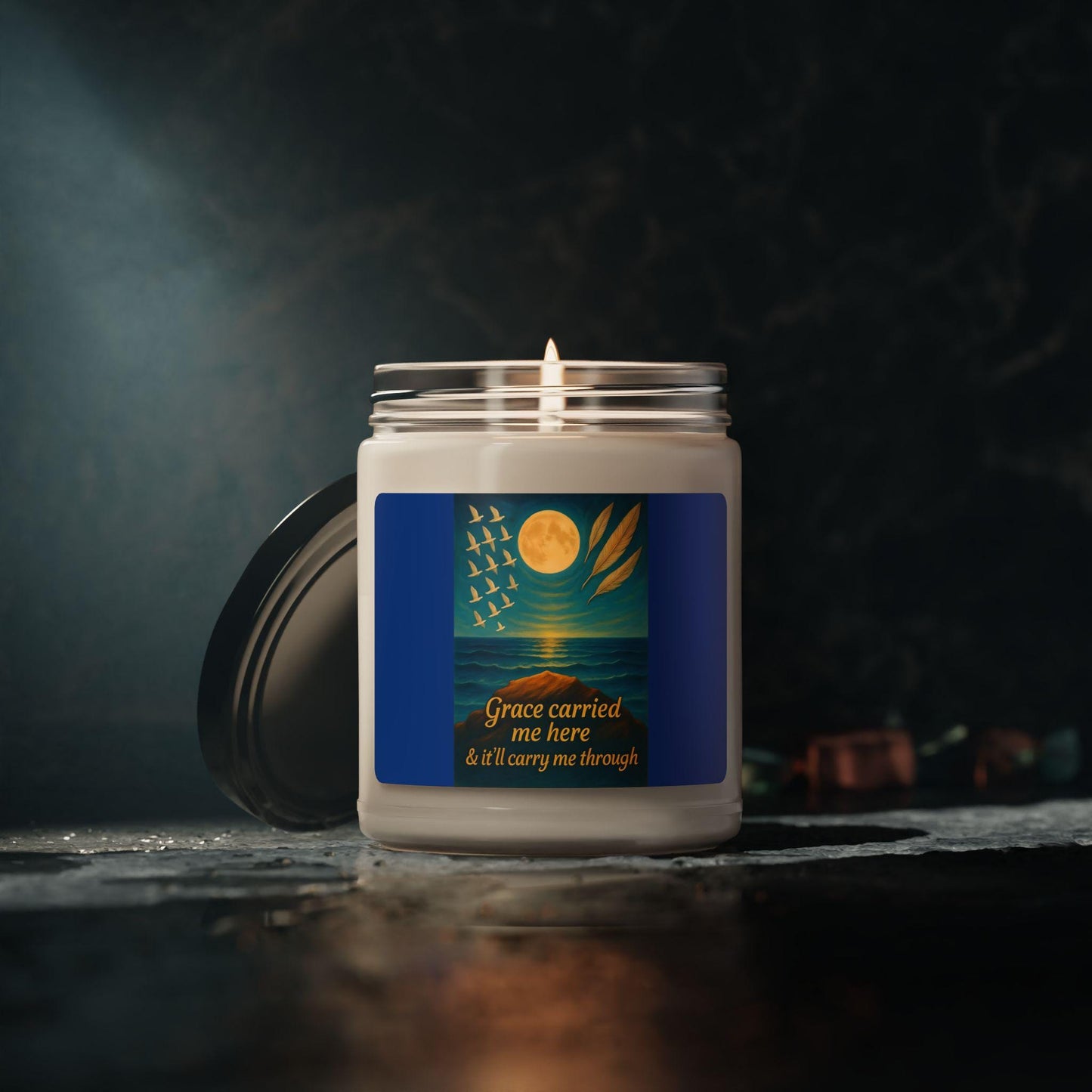Serenity Scented Soy Candle: Aromatherapy Home Decor, Relaxing Gift