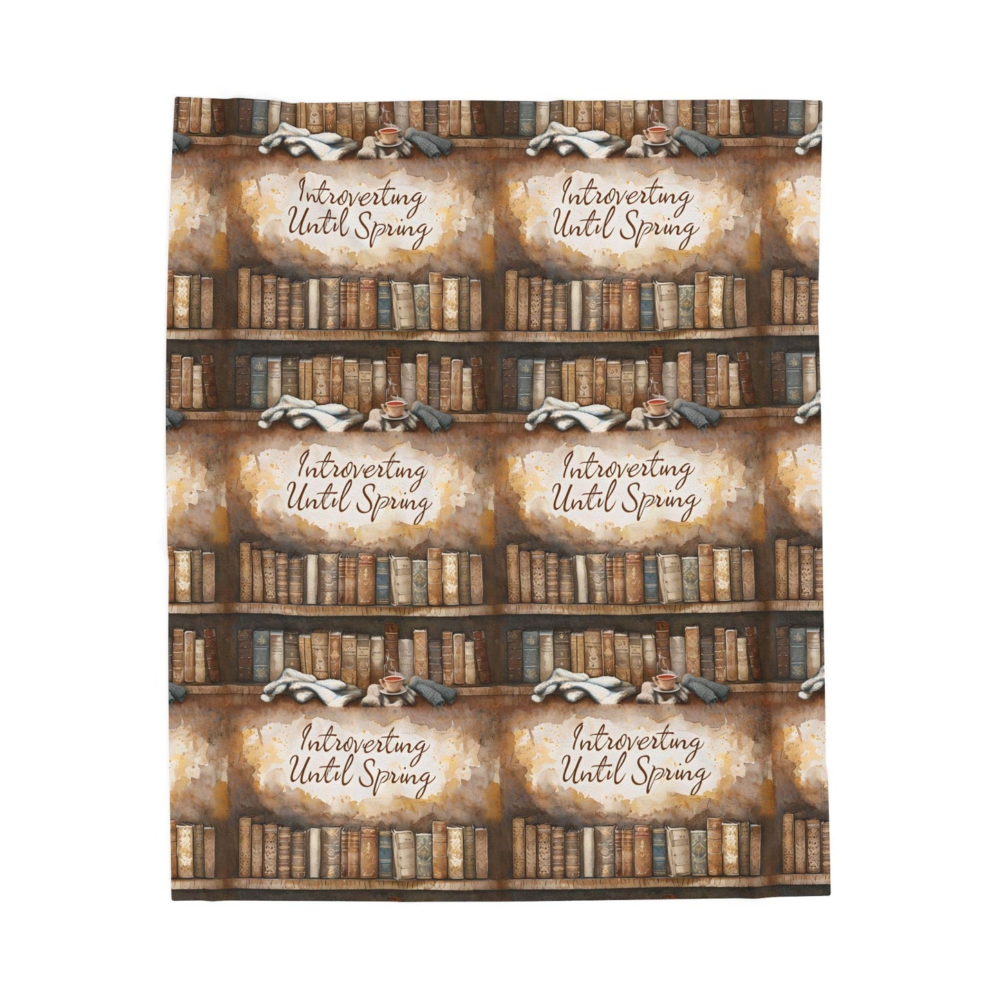 Book Lover Velveteen Plush Blanket: Cozy Reading Nook Decor