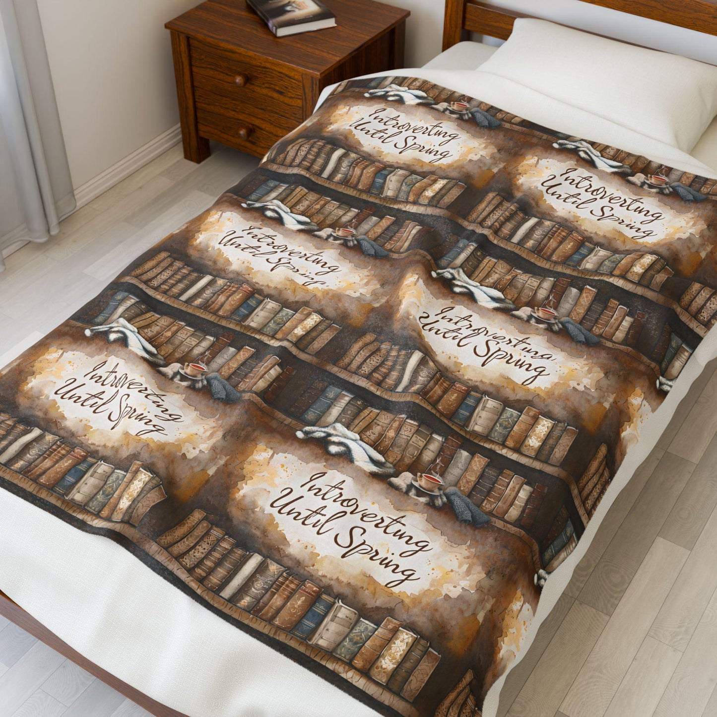 Book Lover Velveteen Plush Blanket: Cozy Reading Nook Decor