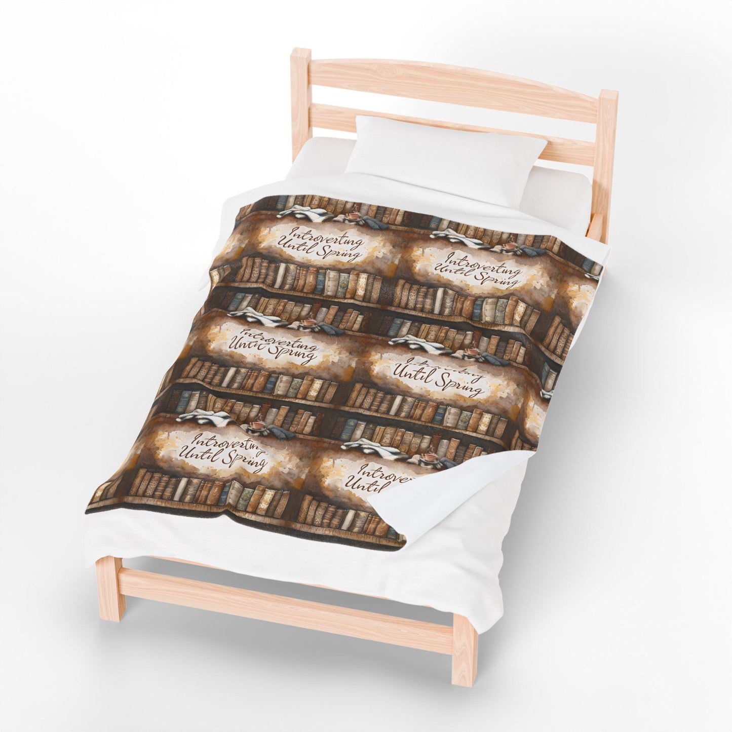 Book Lover Velveteen Plush Blanket: Cozy Reading Nook Decor