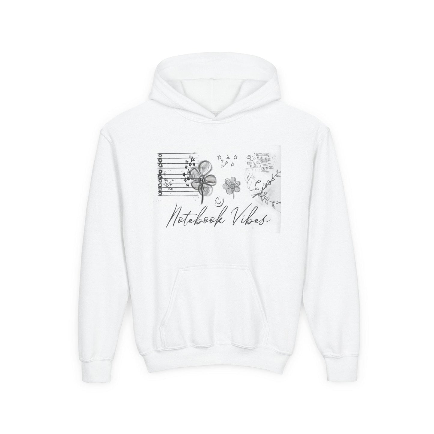 Notebook Vibes Youth Hoodie: Cozy Cotton-Blend Sweatshirt