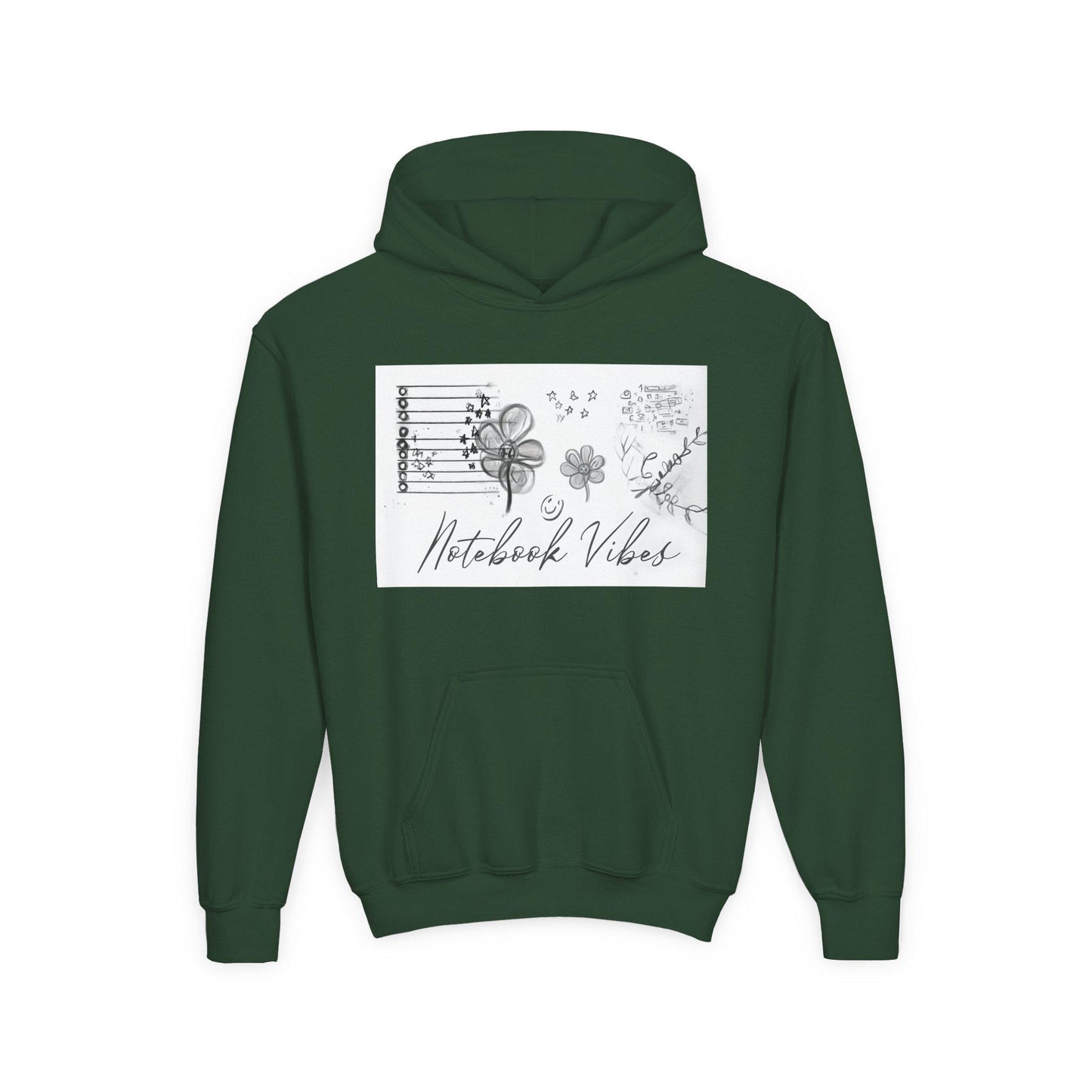 Notebook Vibes Youth Hoodie: Cozy Cotton-Blend Sweatshirt