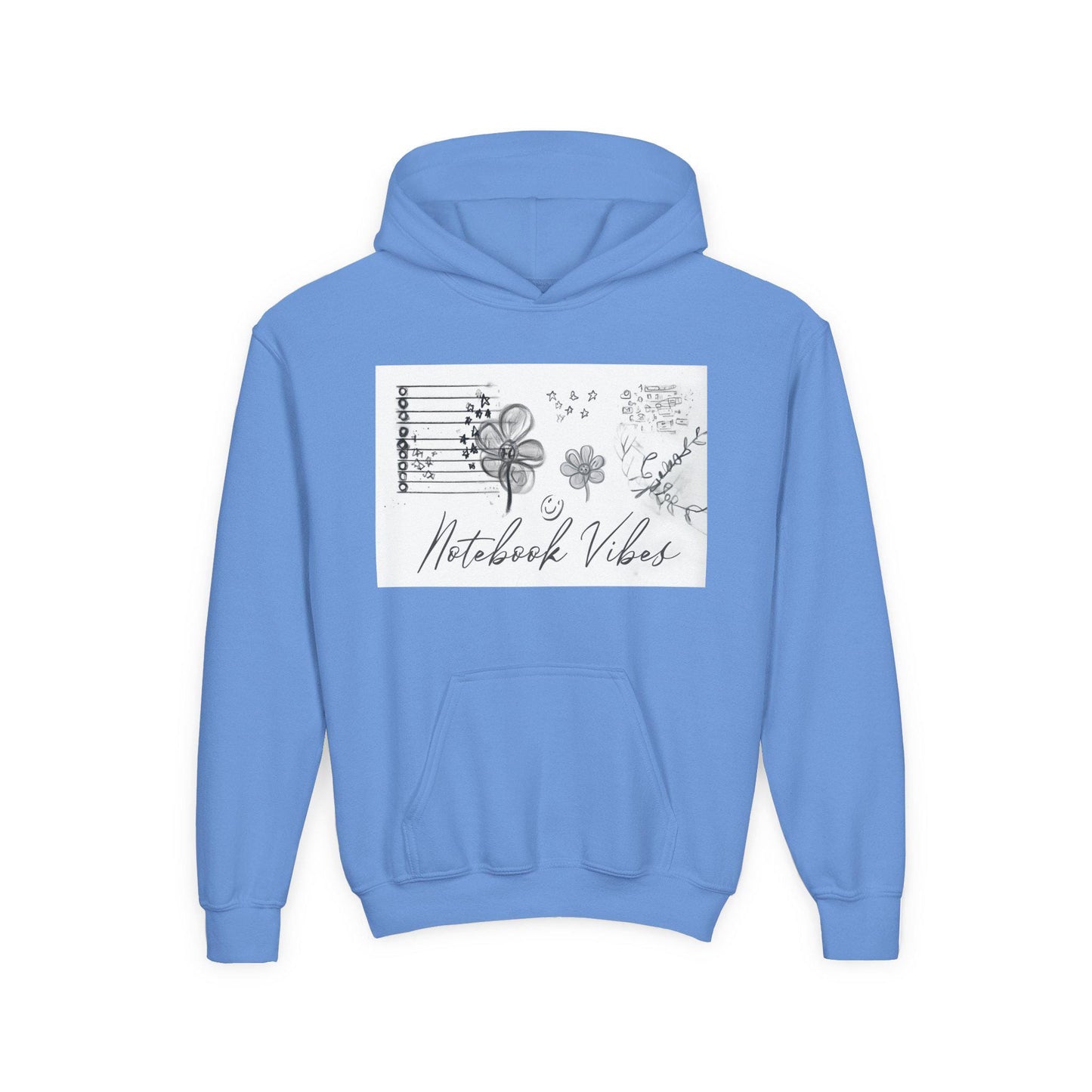 Notebook Vibes Youth Hoodie: Cozy Cotton-Blend Sweatshirt