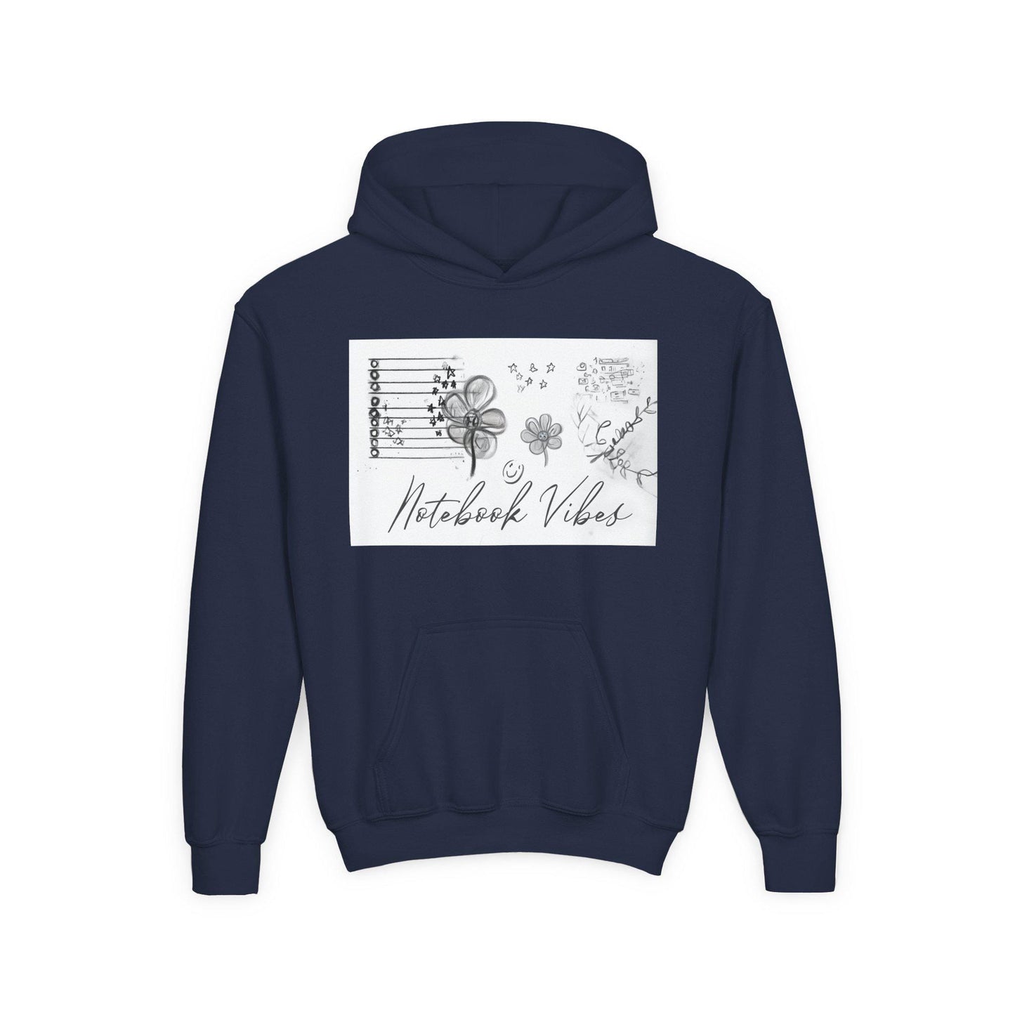 Notebook Vibes Youth Hoodie: Cozy Cotton-Blend Sweatshirt
