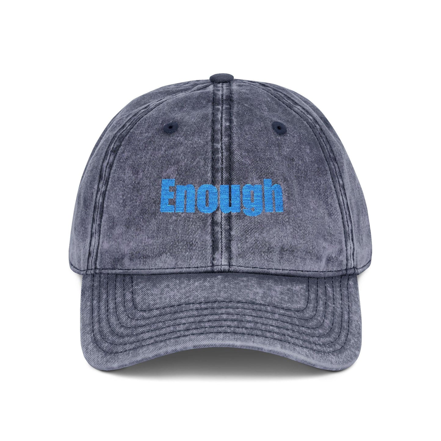 Embroidered "Enough" Vintage Cap: Motivational Unisex Baseball Hat