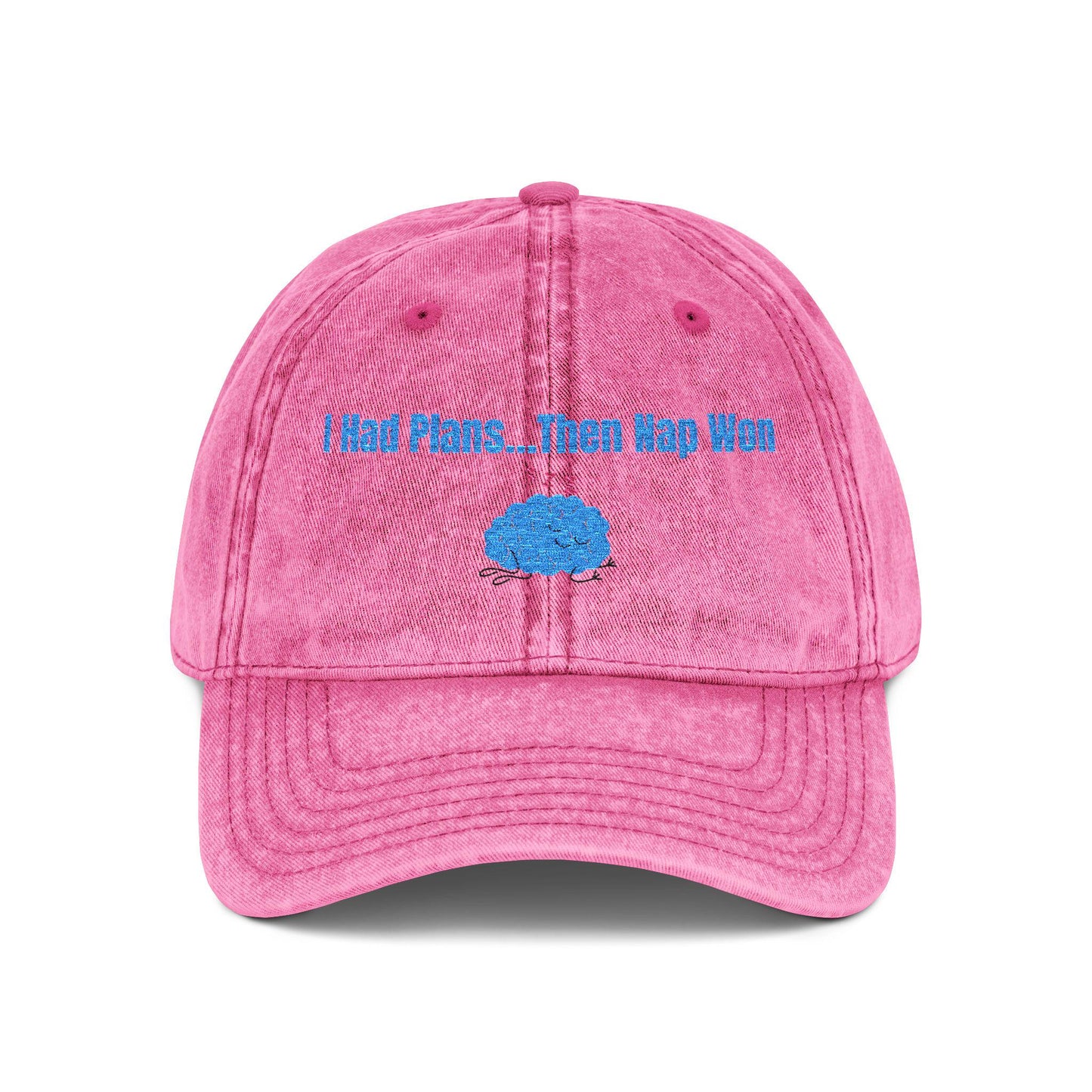 Embroidered Baseball Cap: I Had Plans and then Nap Won - Vintage Snapback
