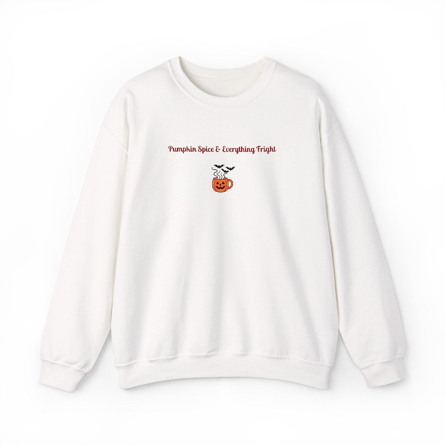 Embroidered Pumpkin Spice Sweatshirt: Cozy Unisex Fall Crewneck
