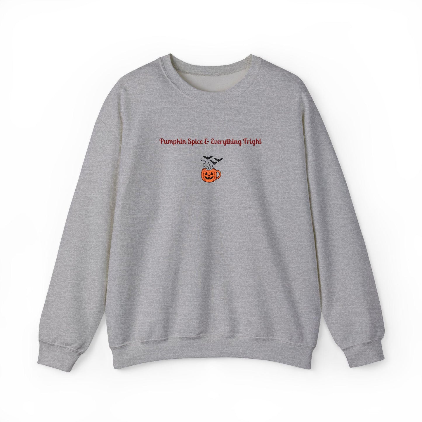 Embroidered Pumpkin Spice Sweatshirt: Cozy Unisex Fall Crewneck