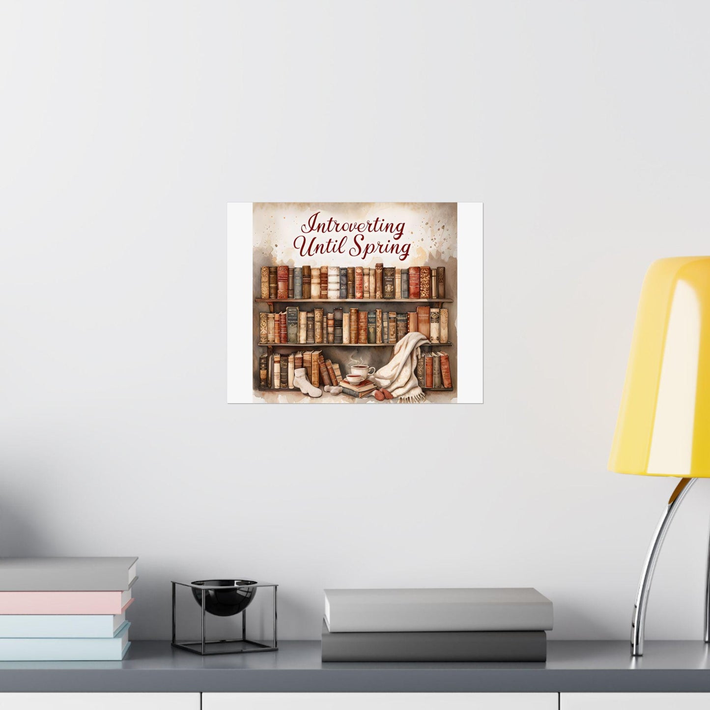 Cozy Book Lover Poster: Vintage Reading Room Decor