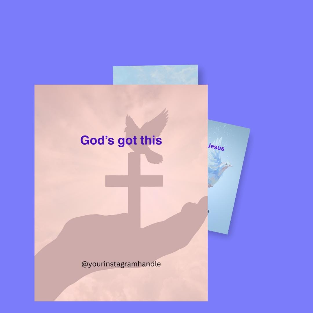 Christian Encouragement Quotes: 100 Canva Templates for Social Media (Digital Download)