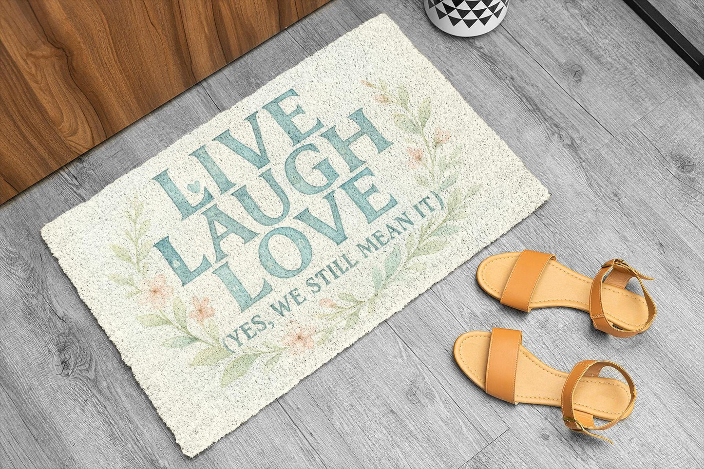 Live Laugh Love Doormat: Eco-Friendly Coir, Anti-Slip Entryway Rug