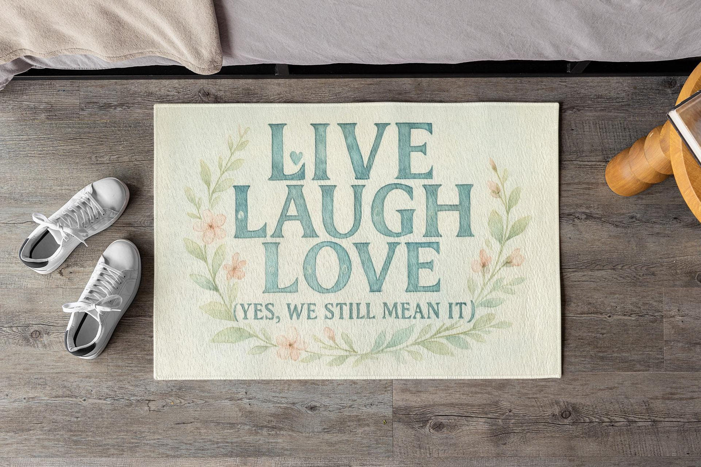 Live Laugh Love Doormat: Eco-Friendly Coir, Anti-Slip Entryway Rug