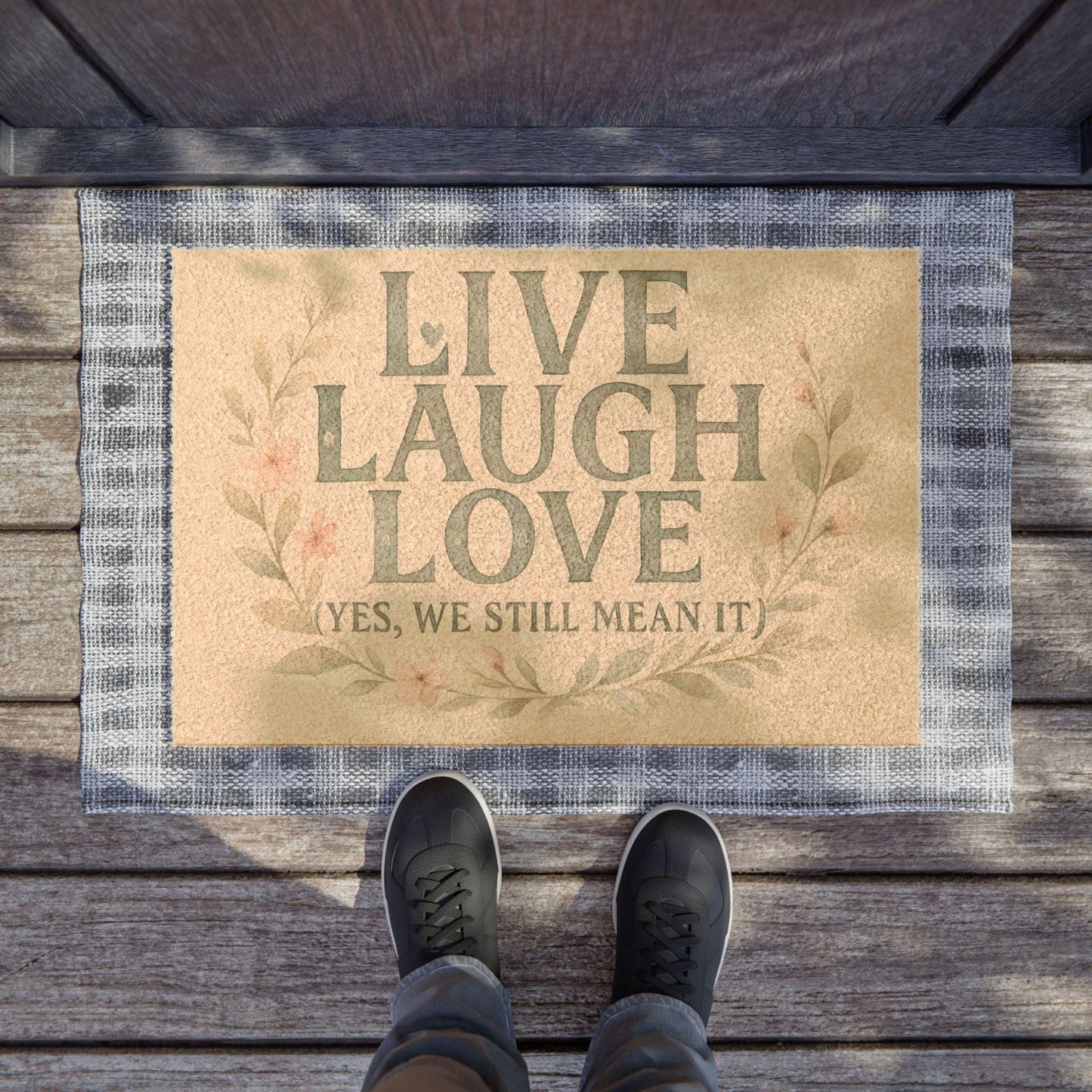 Live Laugh Love Doormat: Eco-Friendly Coir, Anti-Slip Entryway Rug