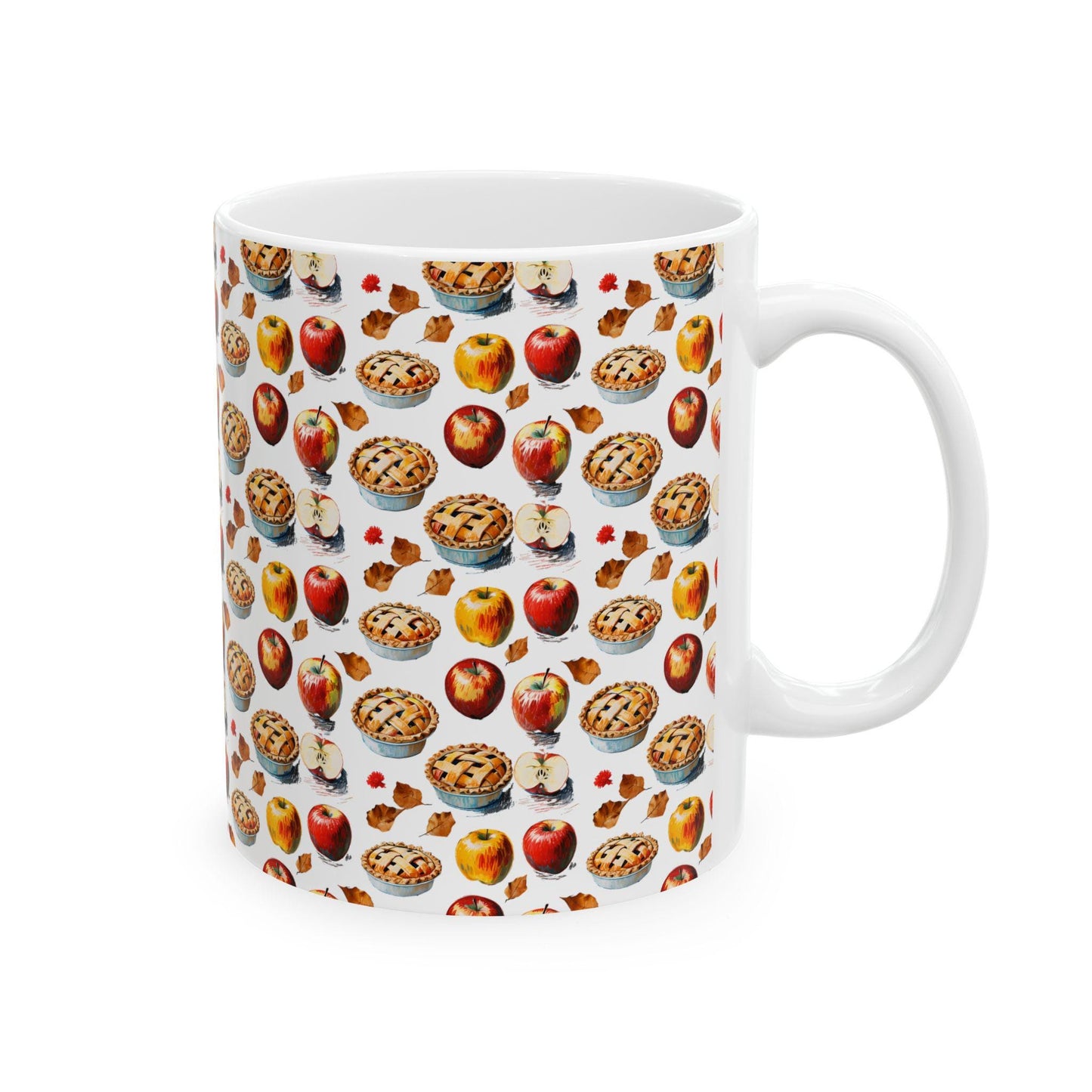 Autumn Pie Ceramic Mug: Cozy Fall Kitchen Decor
