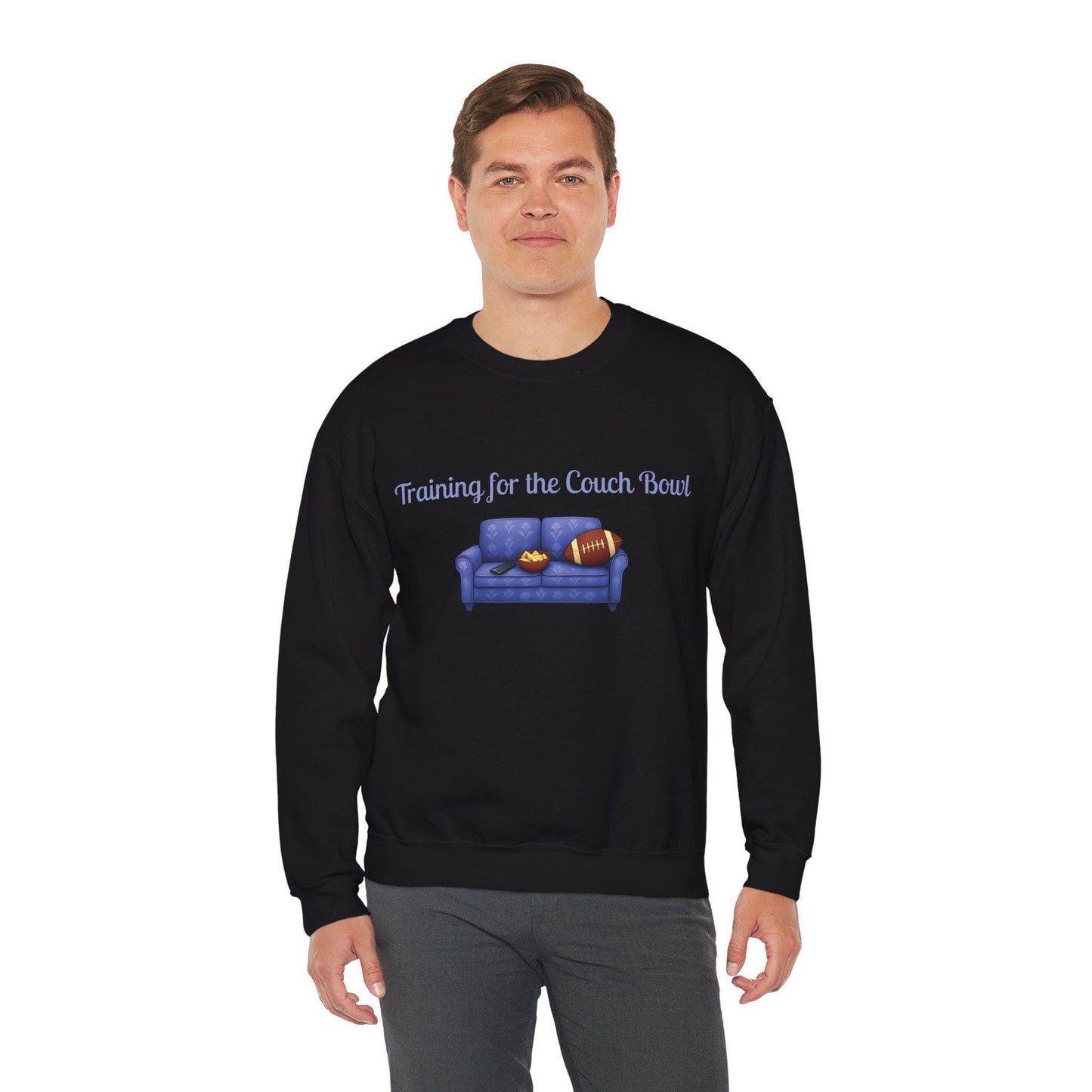 Training for the Couch Bowl Embroidered Sweatshirt: Lazy Day Loungewear