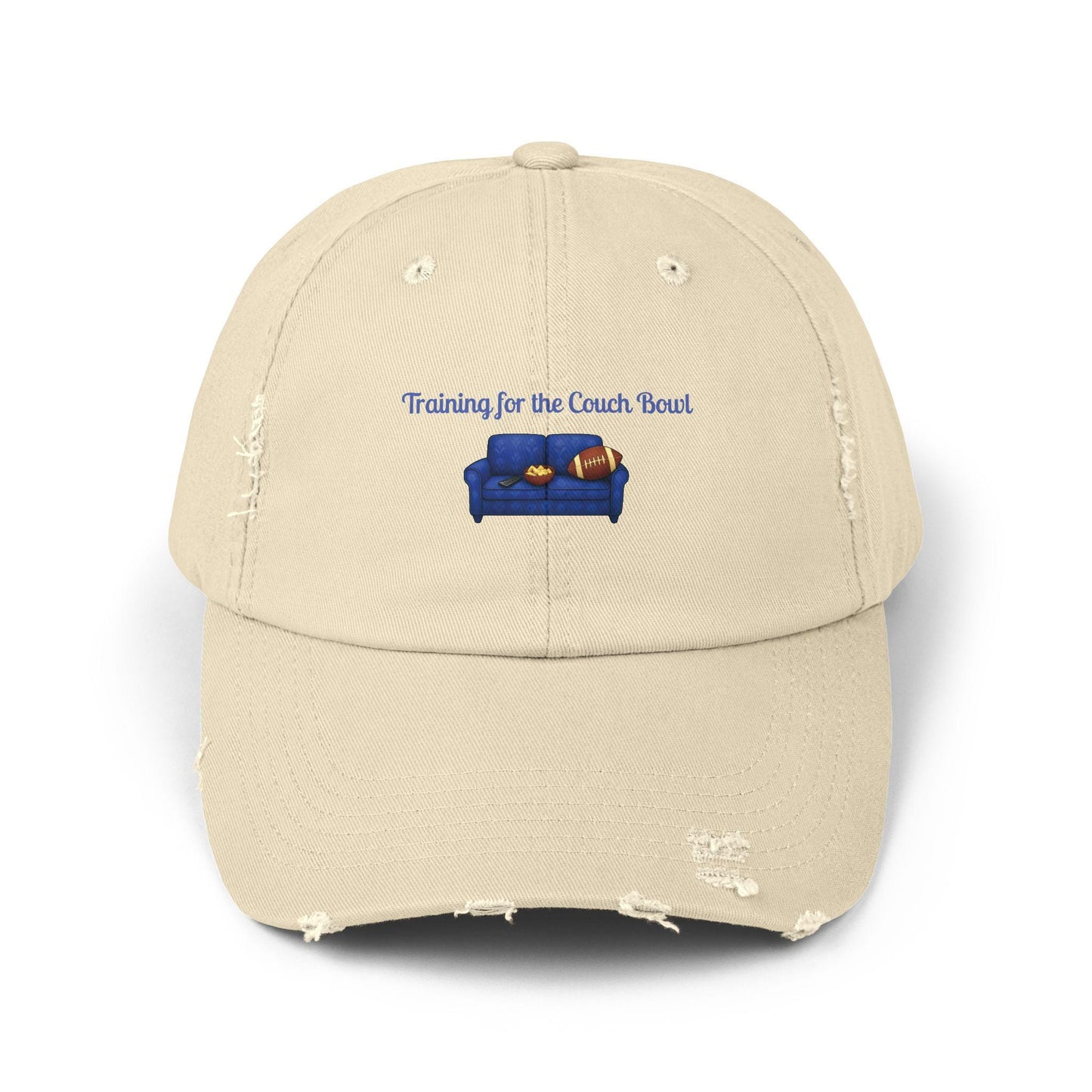 Distressed Cotton Twill Football Cap: Vintage Style Baseball Hat, Professional Spectator
