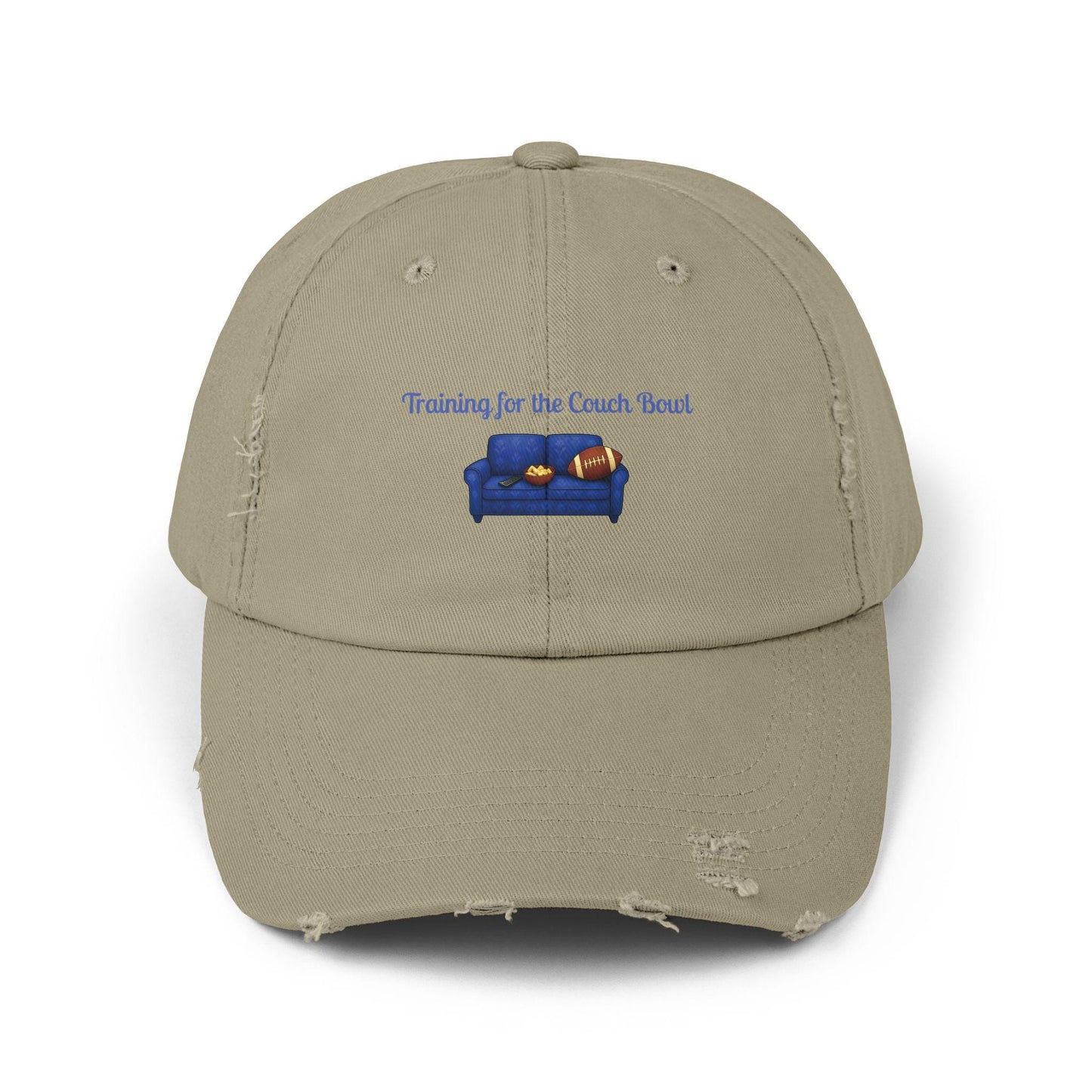 Distressed Cotton Twill Football Cap: Vintage Style Baseball Hat, Professional Spectator
