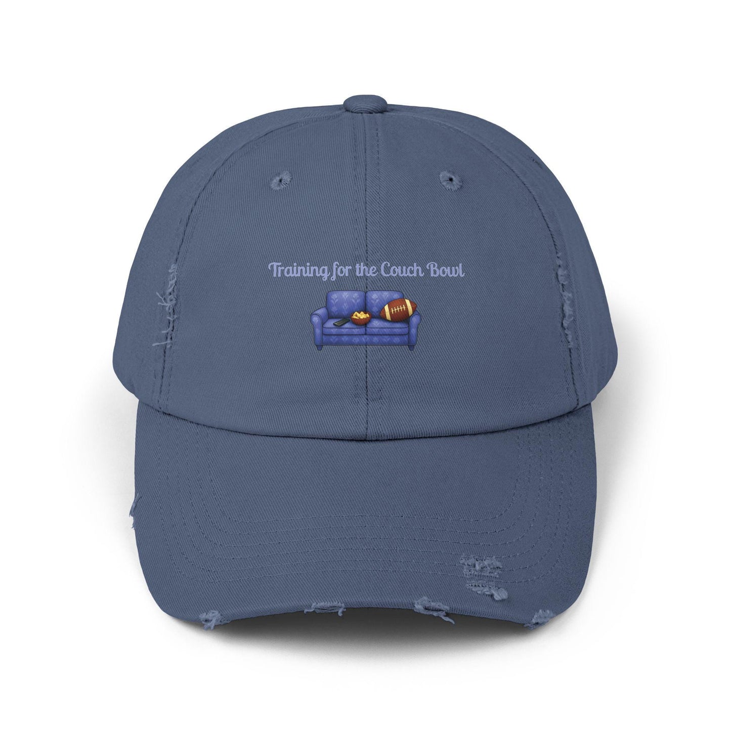 Distressed Cotton Twill Football Cap: Vintage Style Baseball Hat, Professional Spectator