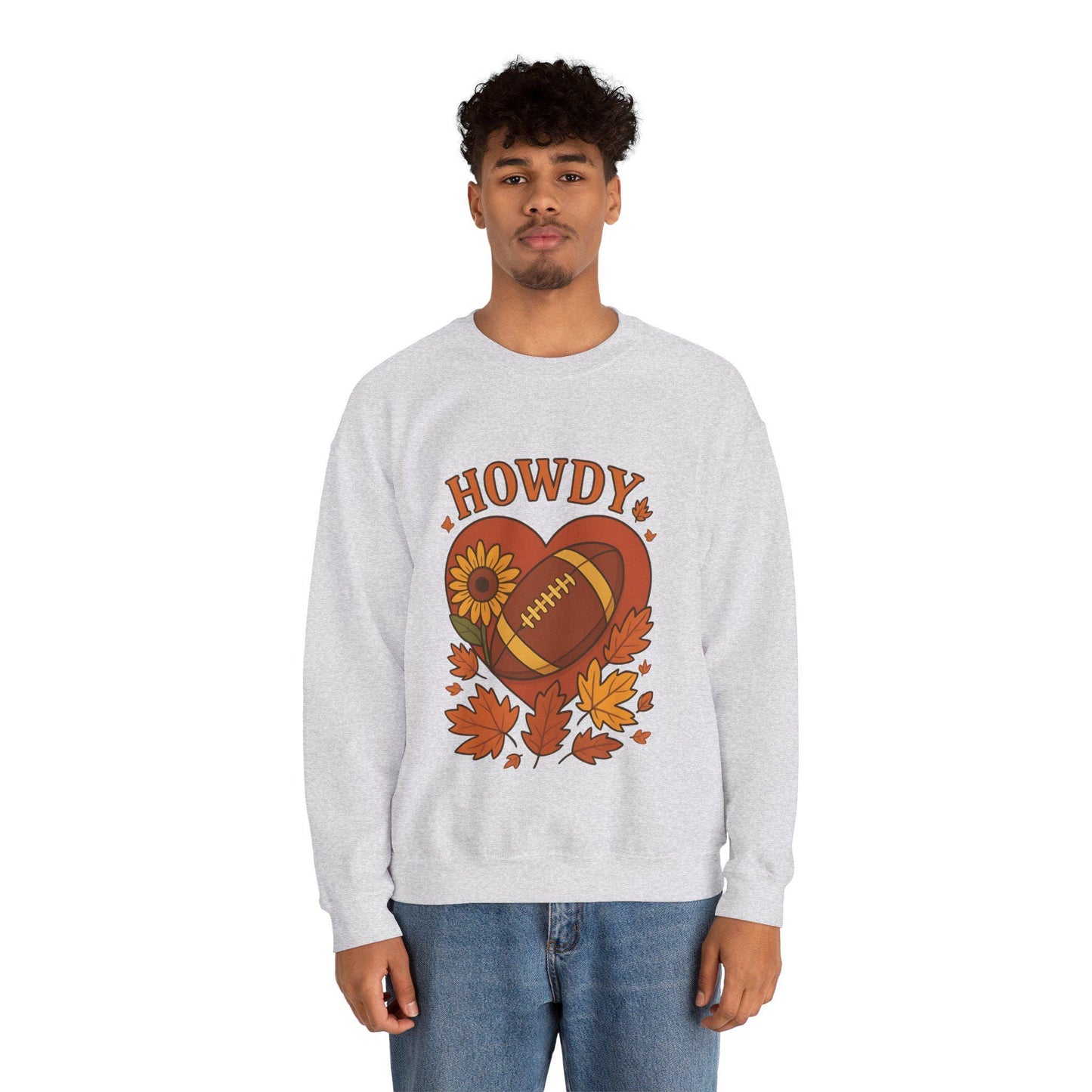 Fall Football Vibes Crewneck: Embroidered Texas Sweatshirt