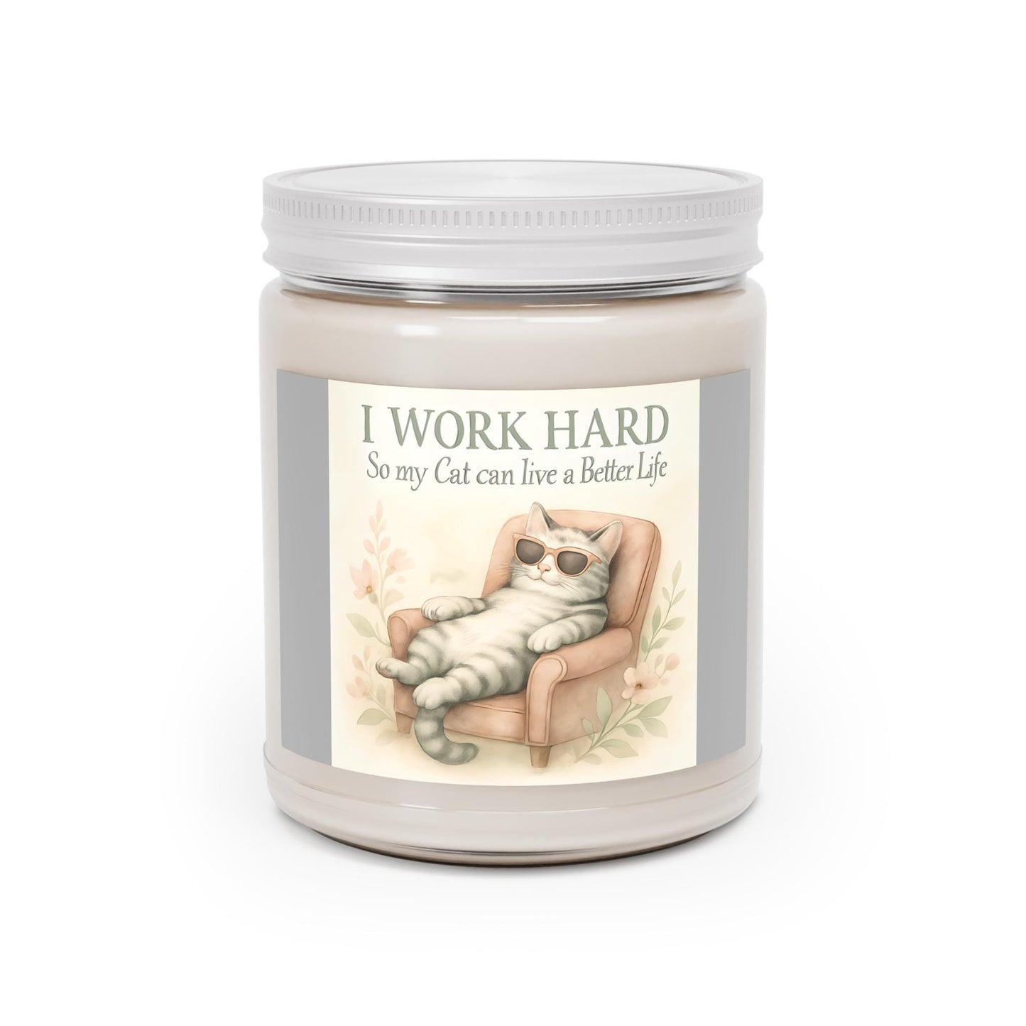 Scented Soy Candle for Cat Lovers: Home Decor Relaxation Gift