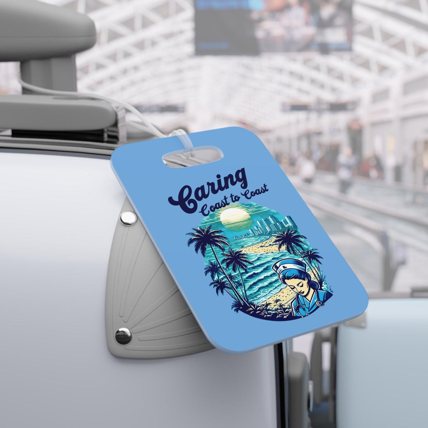 Tropical Luggage Tag: Travel Nurse, Summer Vacation Accessory