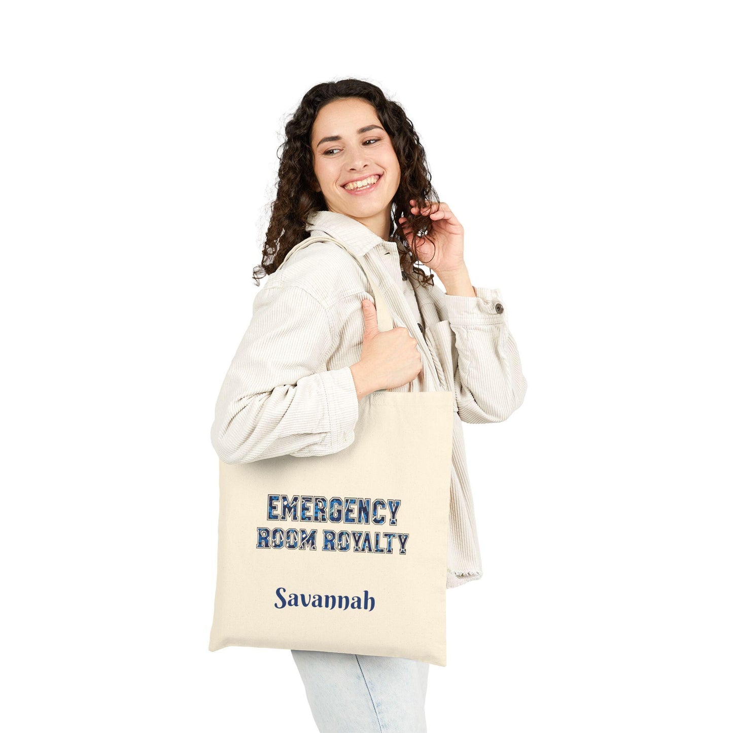 Emergency Room Royalty Cotton Canvas Tote Bag: Nurse, Medical Student Gift