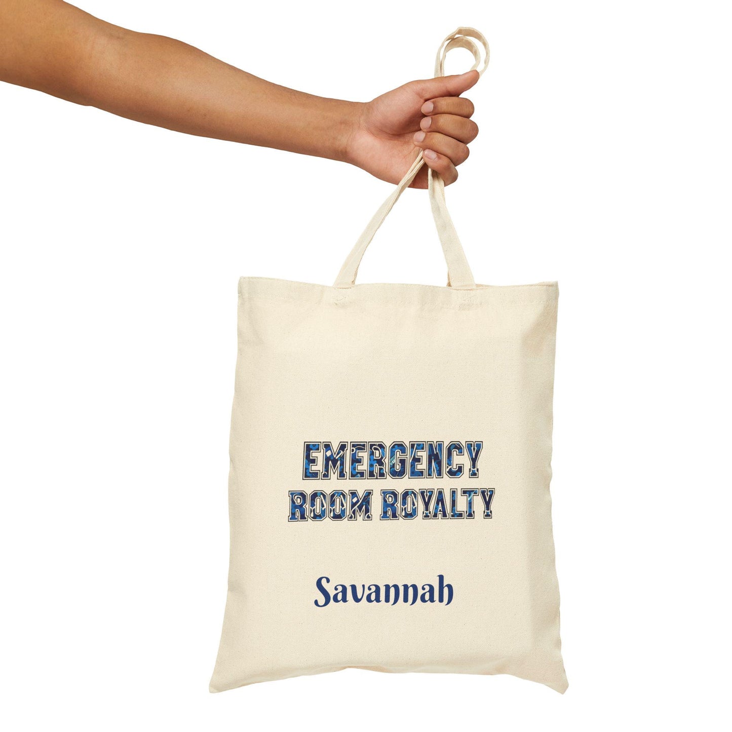 Emergency Room Royalty Cotton Canvas Tote Bag: Nurse, Medical Student Gift