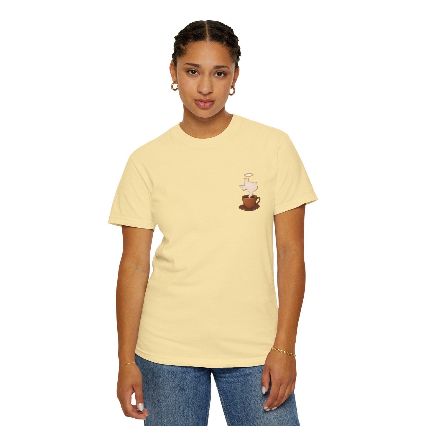 Blessings Brewed T-Shirt, Faith-Inspired Tee, Coffee Lover Gift, Texas Pride Apparel, Unisex Casual Wear