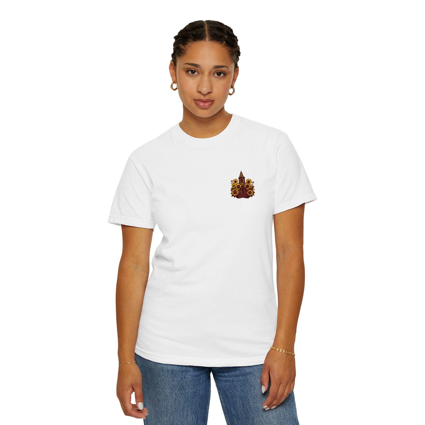 Embroidered Sunflower Texas T-Shirt: God is Good Southern Style